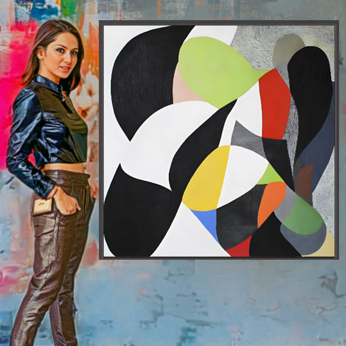 Canvas Print : Harmony in Motion Geometric Abstract Canvas Art - Chiara Rossetti