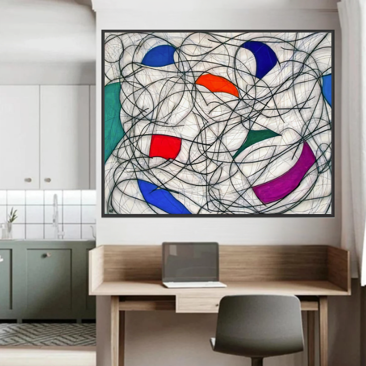 Canvas Print: Modern Abstract Chaos - Contemporary Art Print