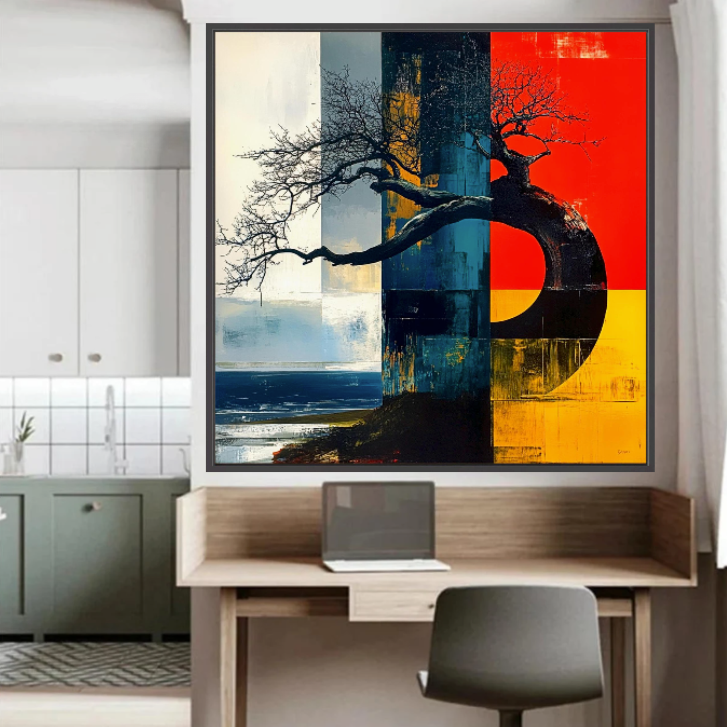 Canvas Print: Elemental Balance - Abstract Nature Wall Art