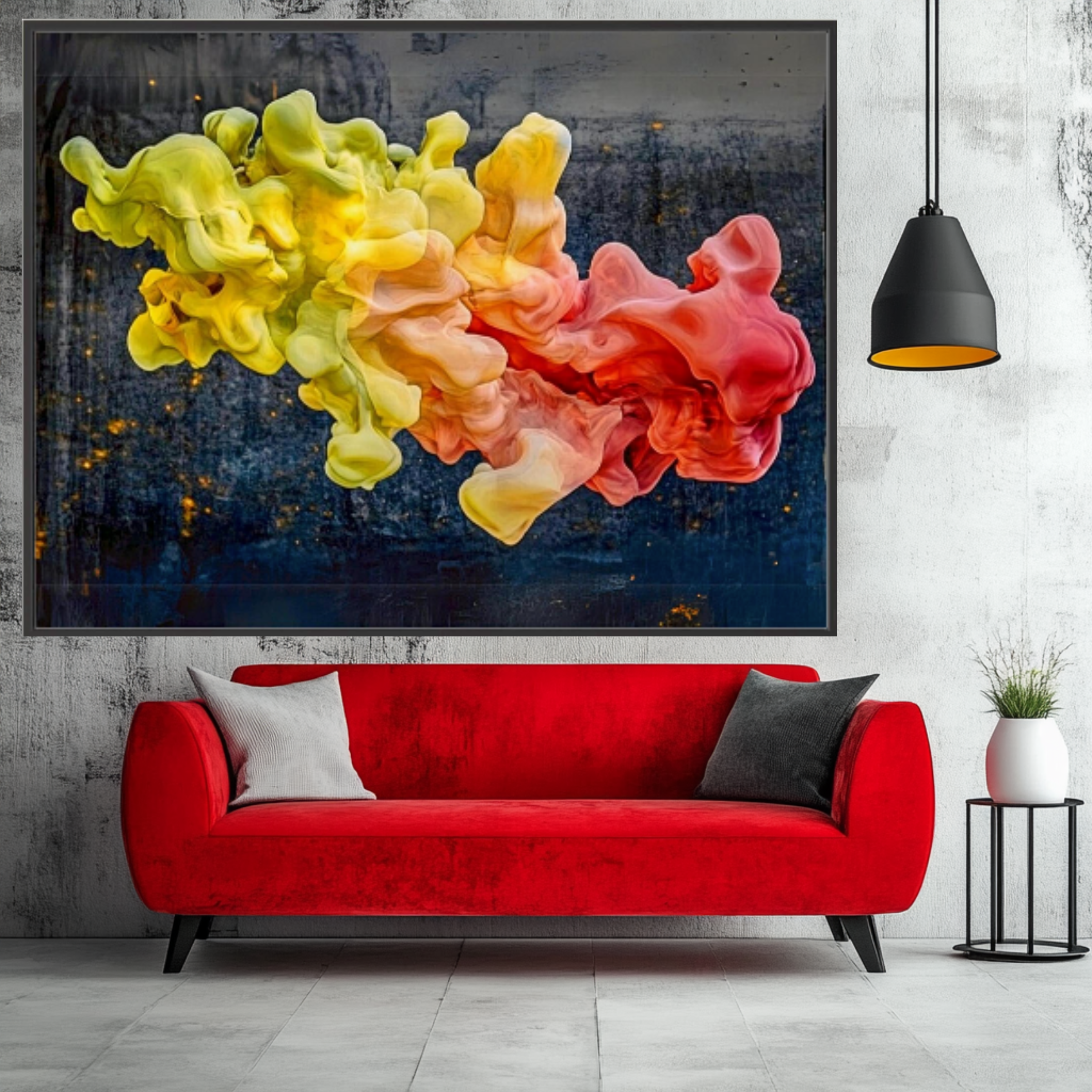 Canvas Print : Fluid Elegance - Abstract Smoke-Inspired Art-Chiara Rossetti