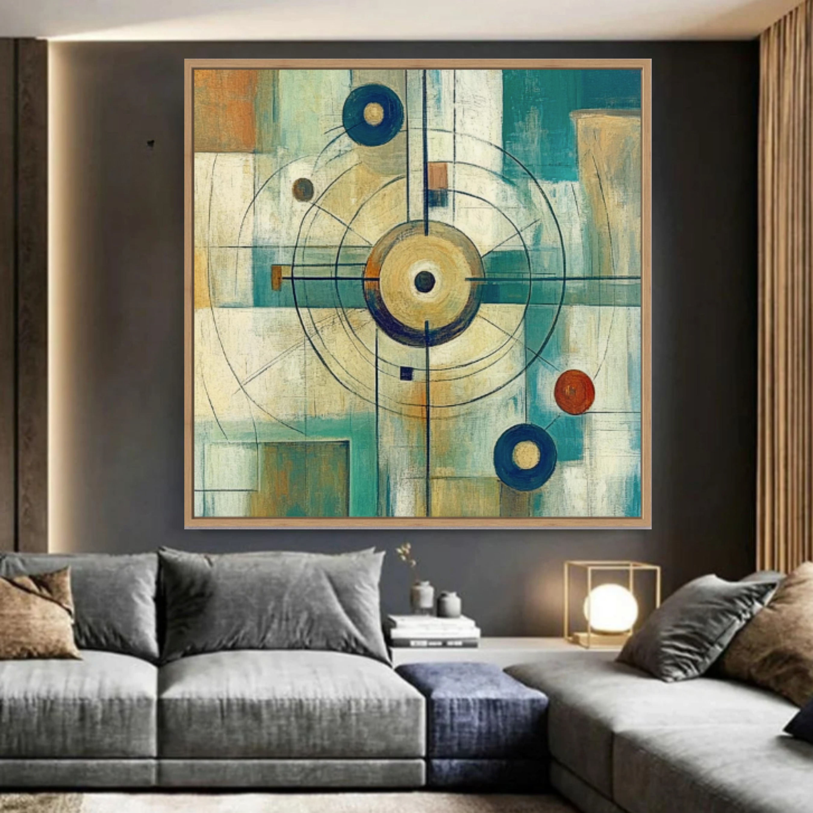 Canvas Print: Orbital Balance - Geometric Abstract Wall Art