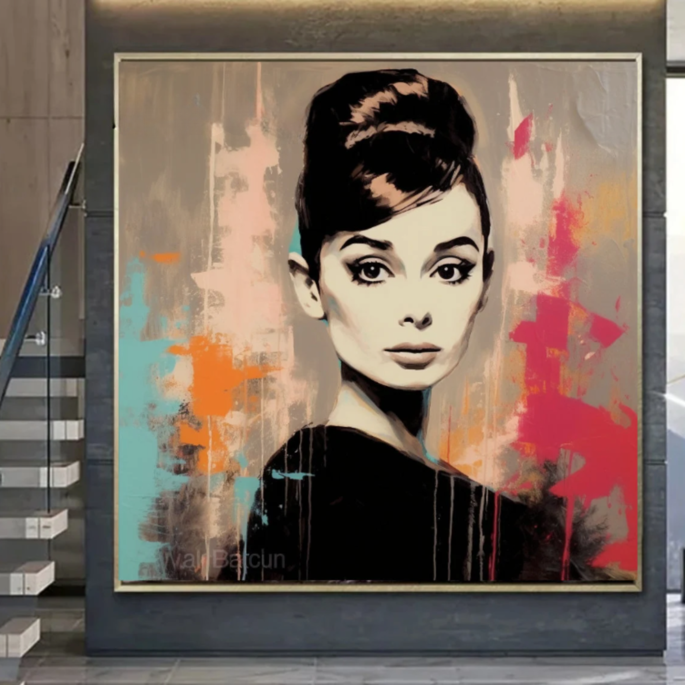 Original Painting : Audrey Hepburn - Wall Art Canvas Acrylic Paintings