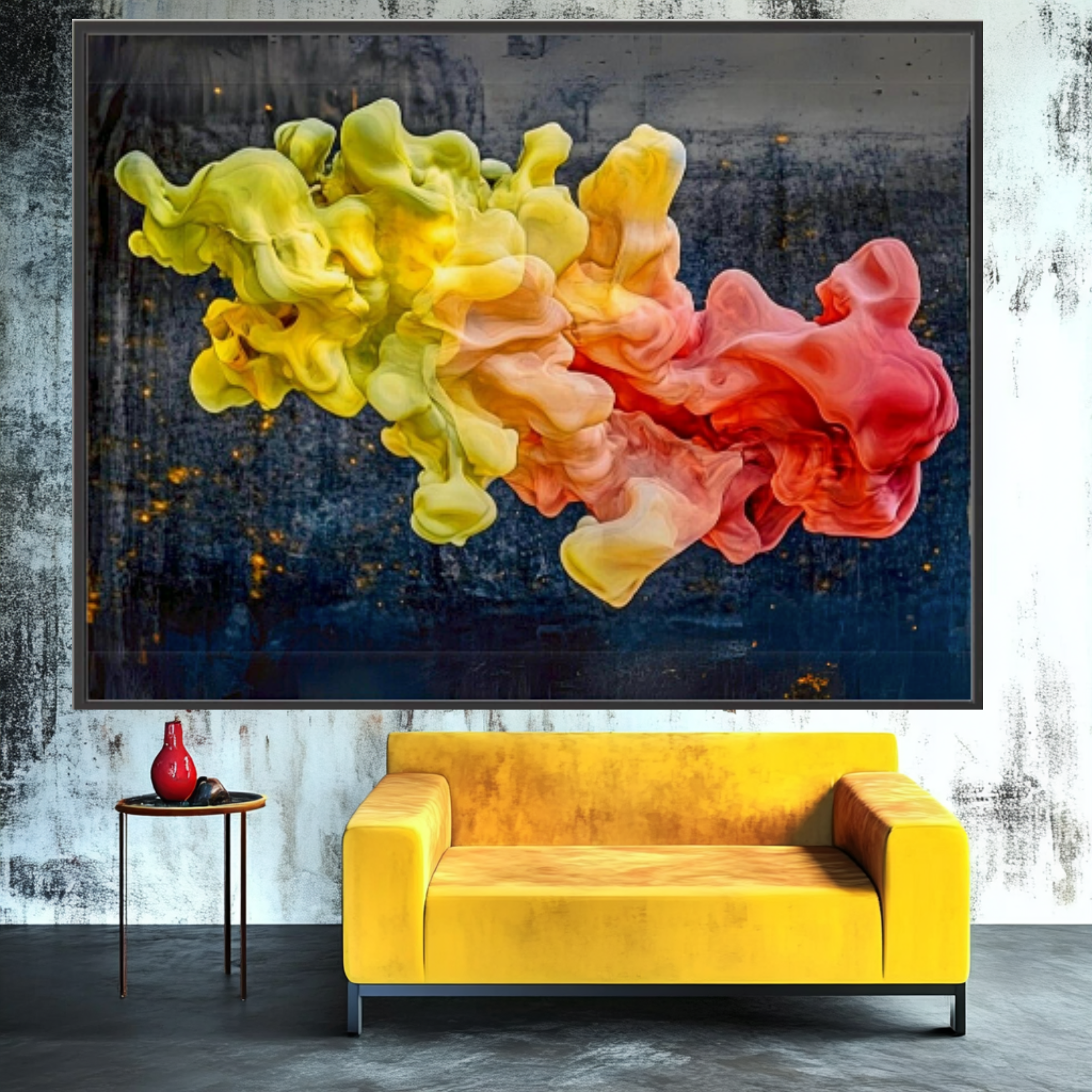 Canvas Print : Fluid Elegance - Abstract Smoke-Inspired Art-Chiara Rossetti