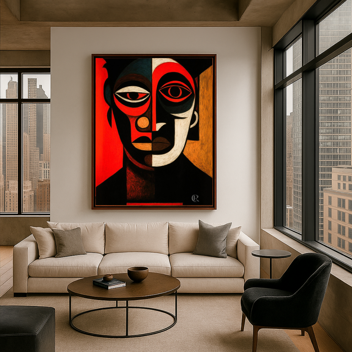 African American Wall Art Canvas Print : Eyes of Duality
