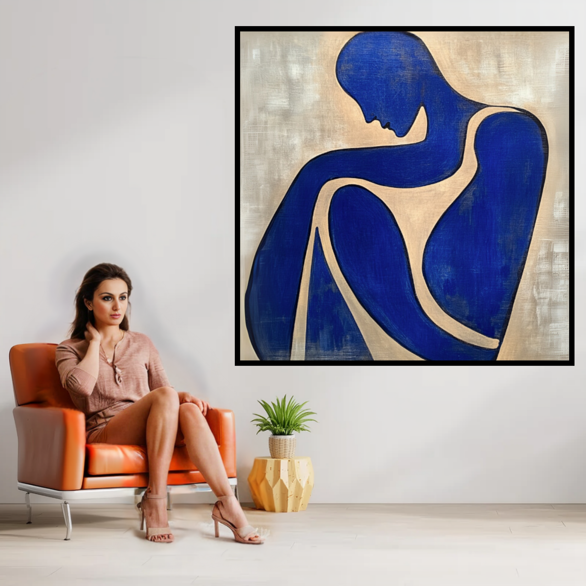 Canvas Print: Blue Human - Abstract Modern Wall Decor