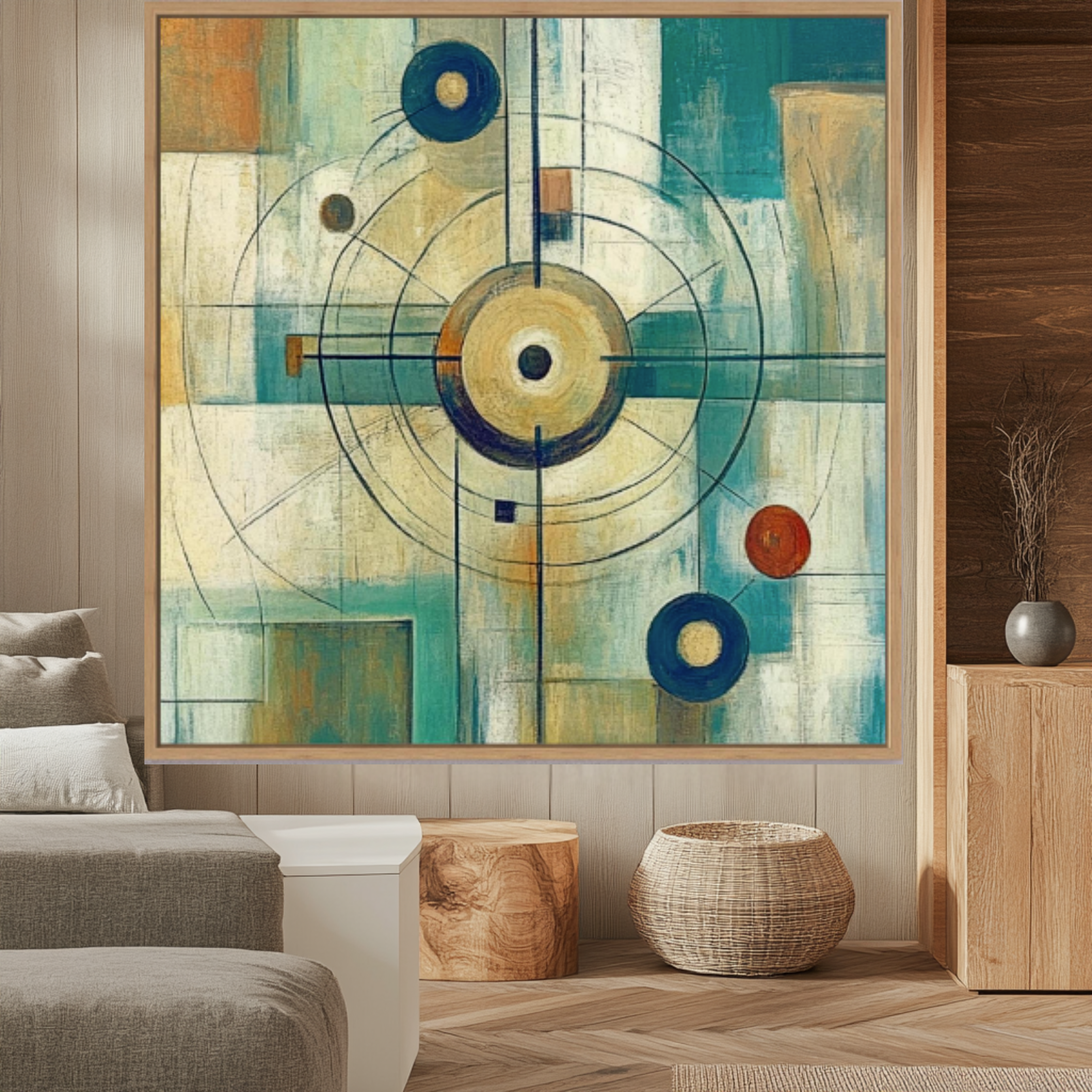 Canvas Print: Orbital Balance - Geometric Abstract Wall Art