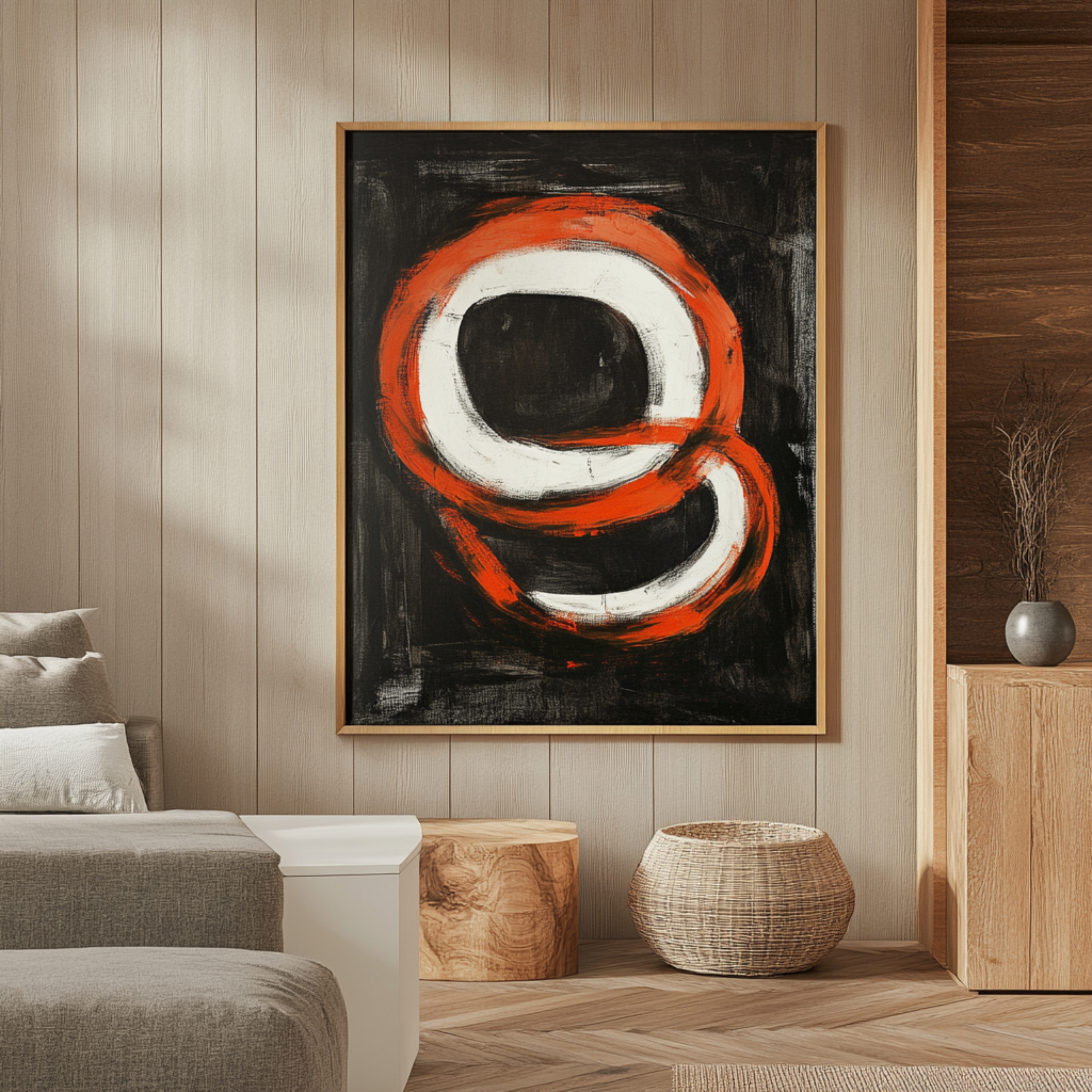 Canvas Print: Inferno Loop - Bold Abstract Expressionist Wall Art