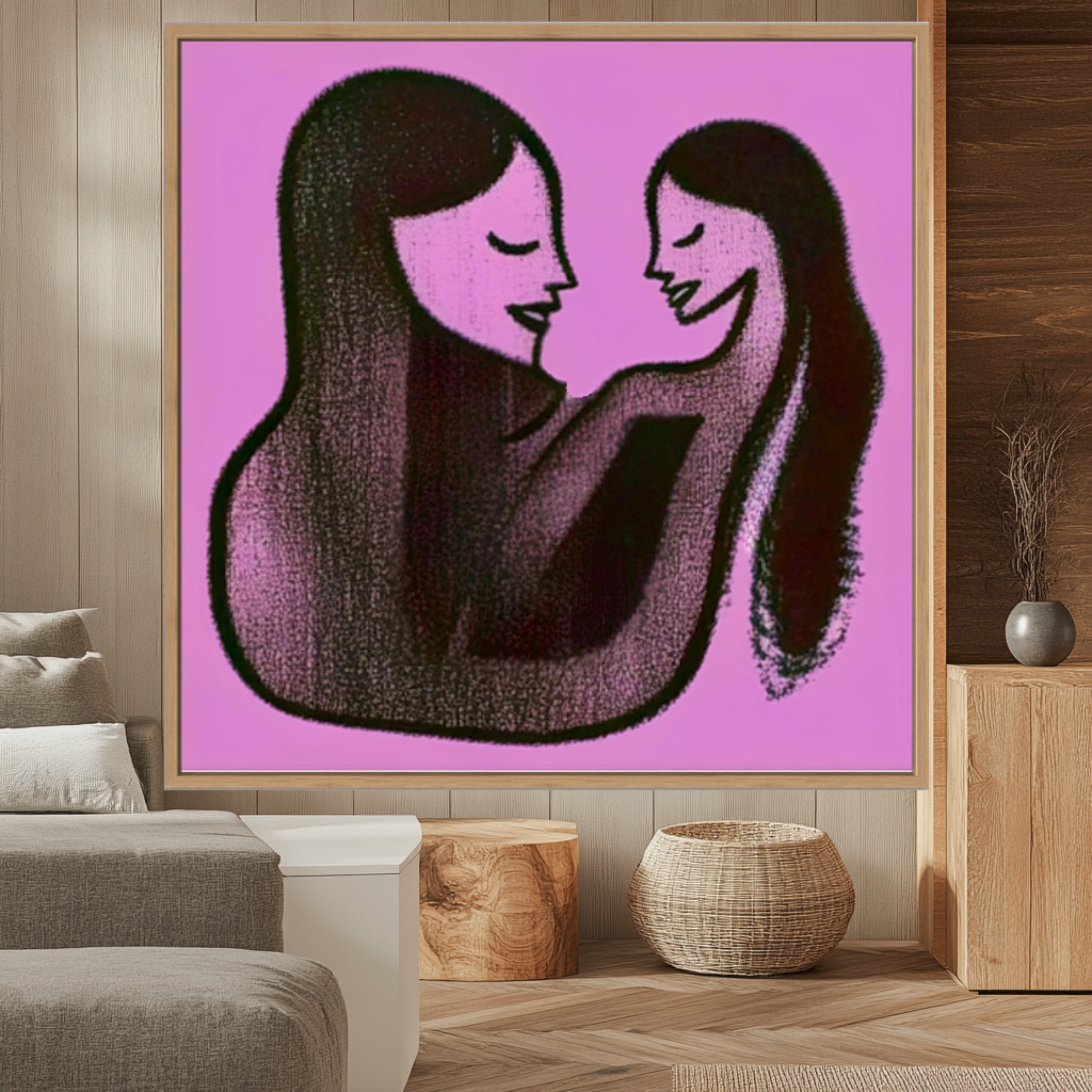 Canvas Print: Mother’s Embrace – Love Art Canvas