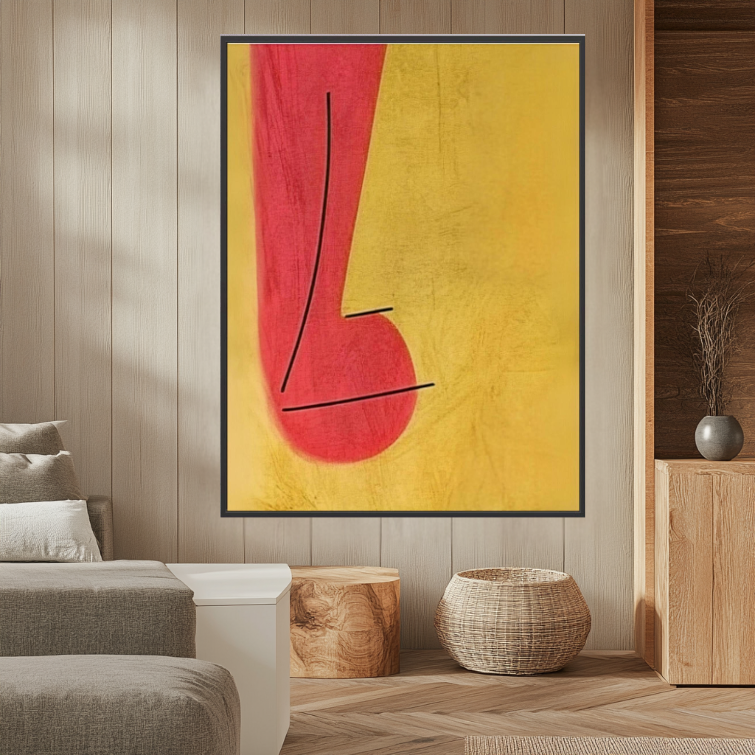 Canvas Print: Minimalist Melody – Abstract Music Art