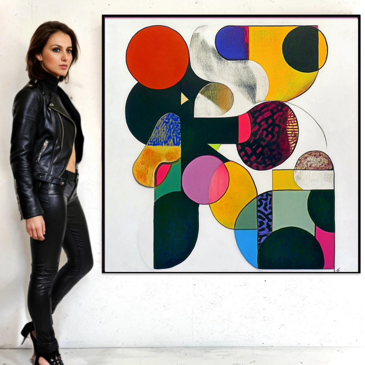 Canvas Print : Vibrant Geometry - Abstract Wall Art | Modern Canvas Print-Chiara Rossetti