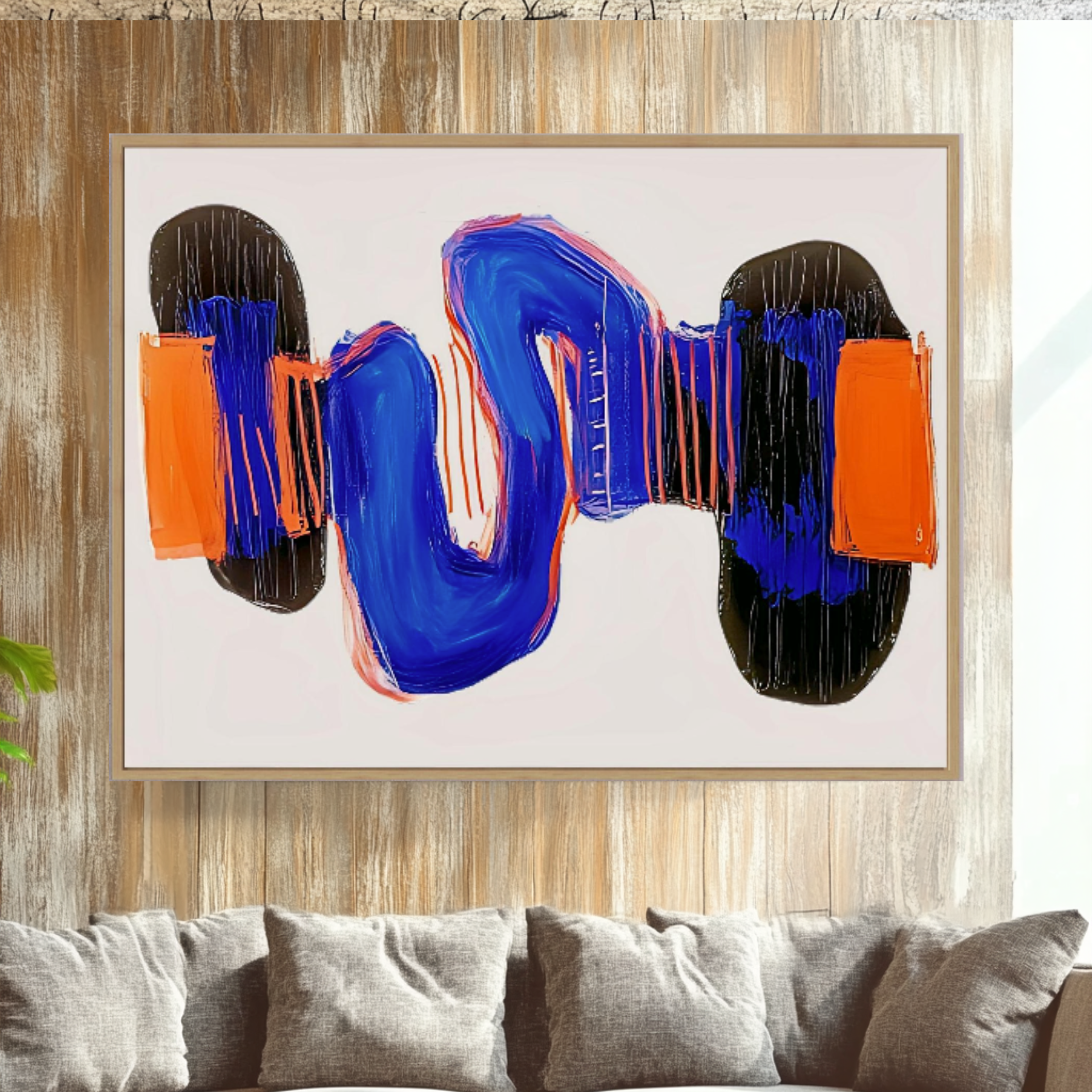 Canvas Print: Electric Flow – Abstract Expressionism Print