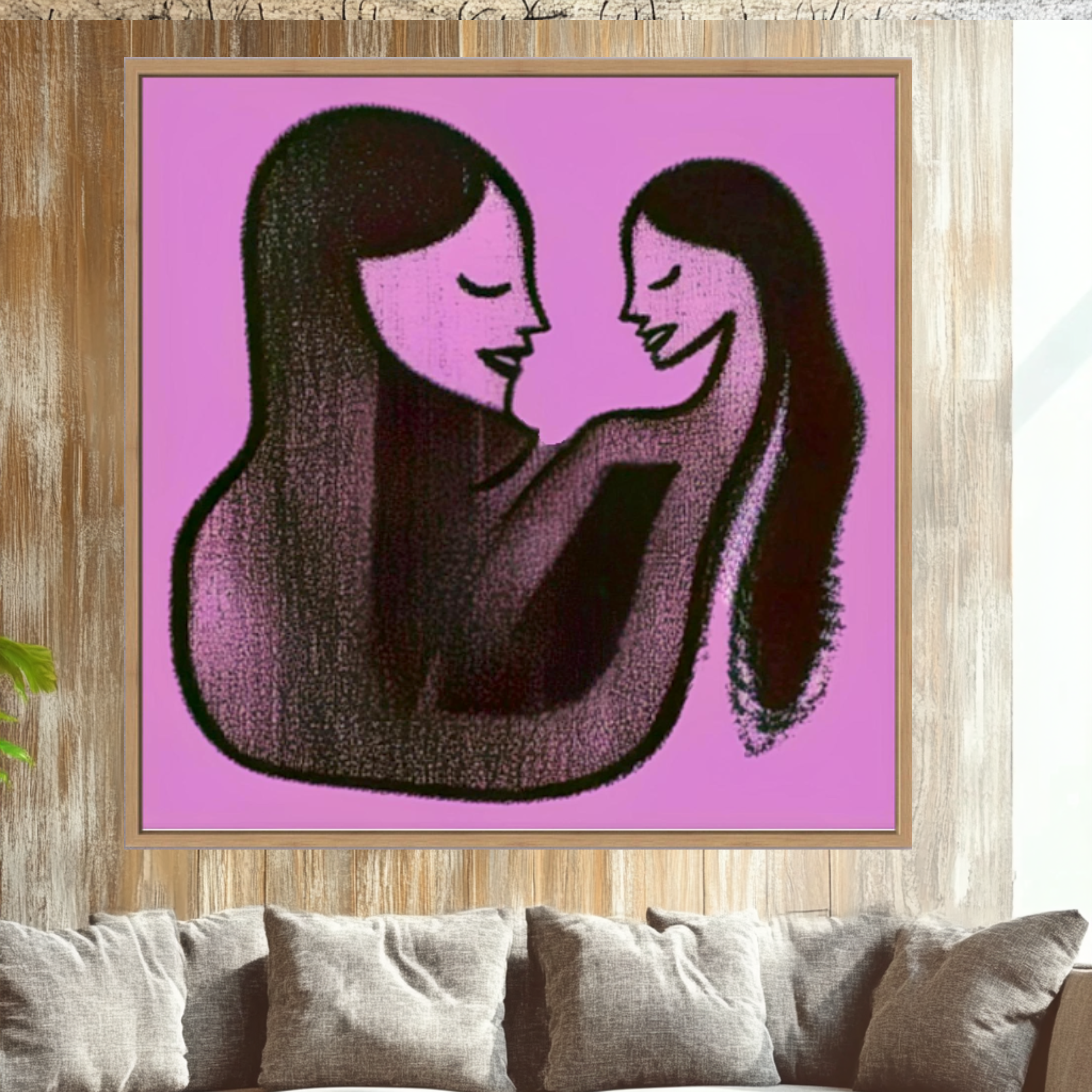 Canvas Print: Mother’s Embrace – Love Art Canvas