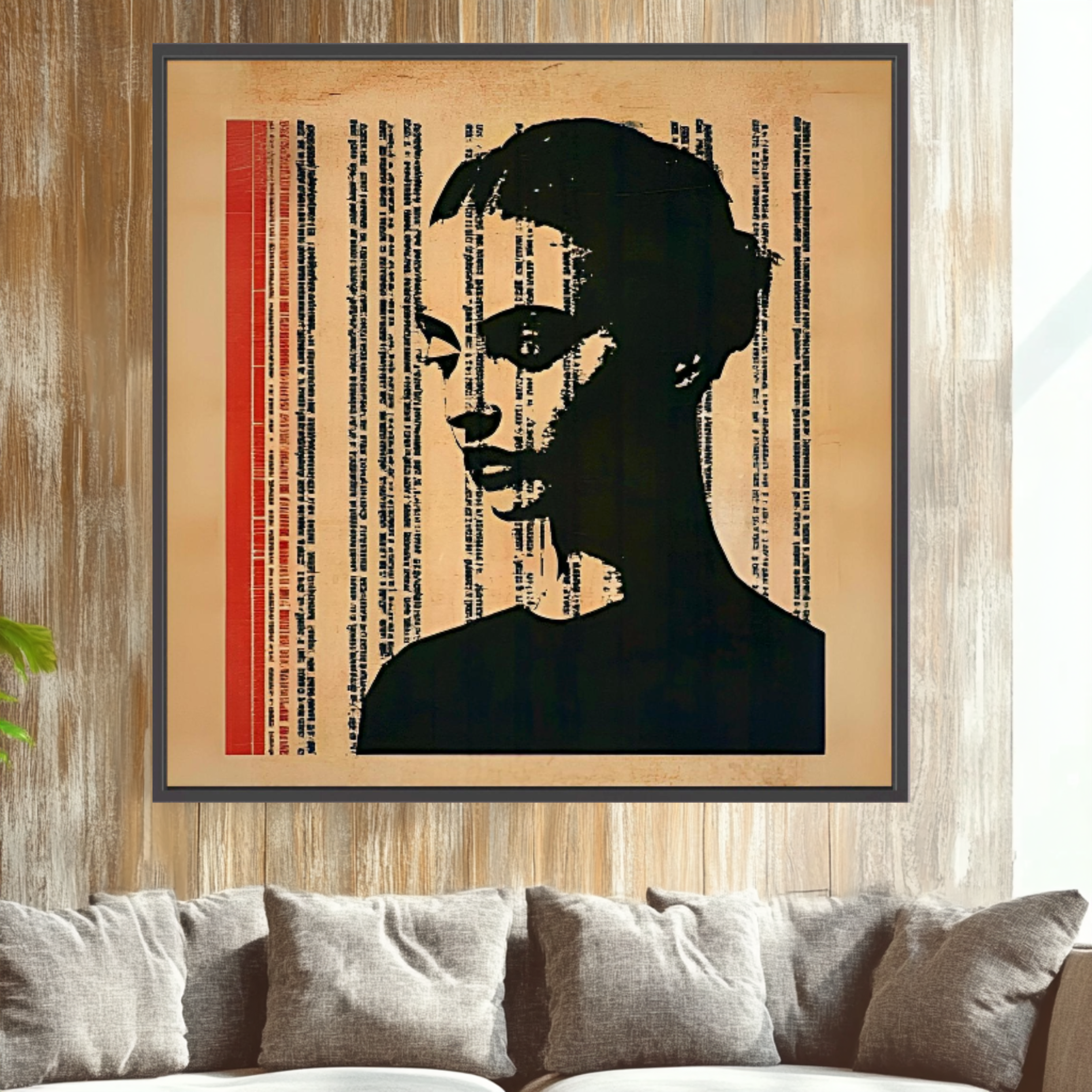 Canvas Print: Coded Identity - Abstract Portrait Art