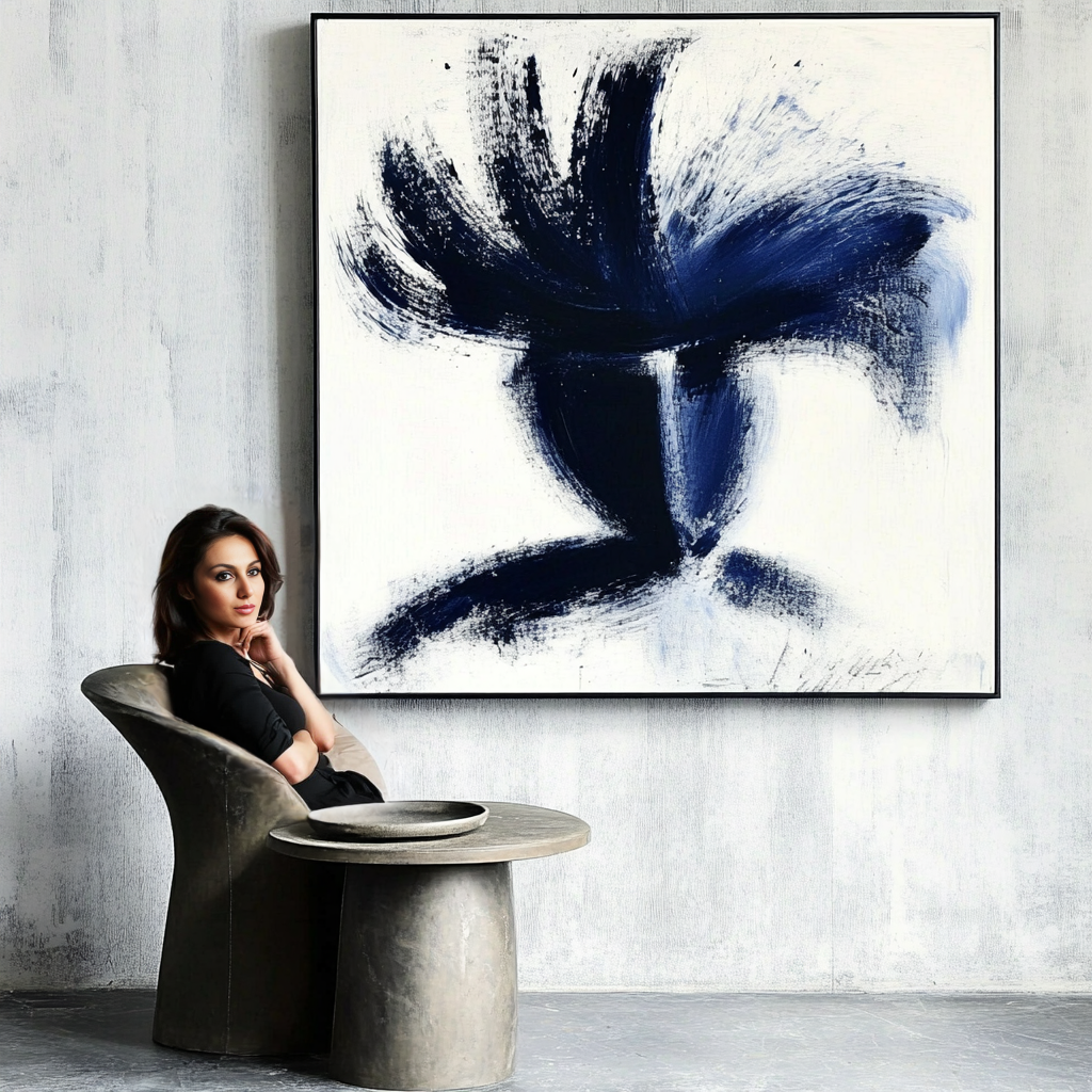 Oil Painting : "Indigo Whirl" - Chiara Rossetti