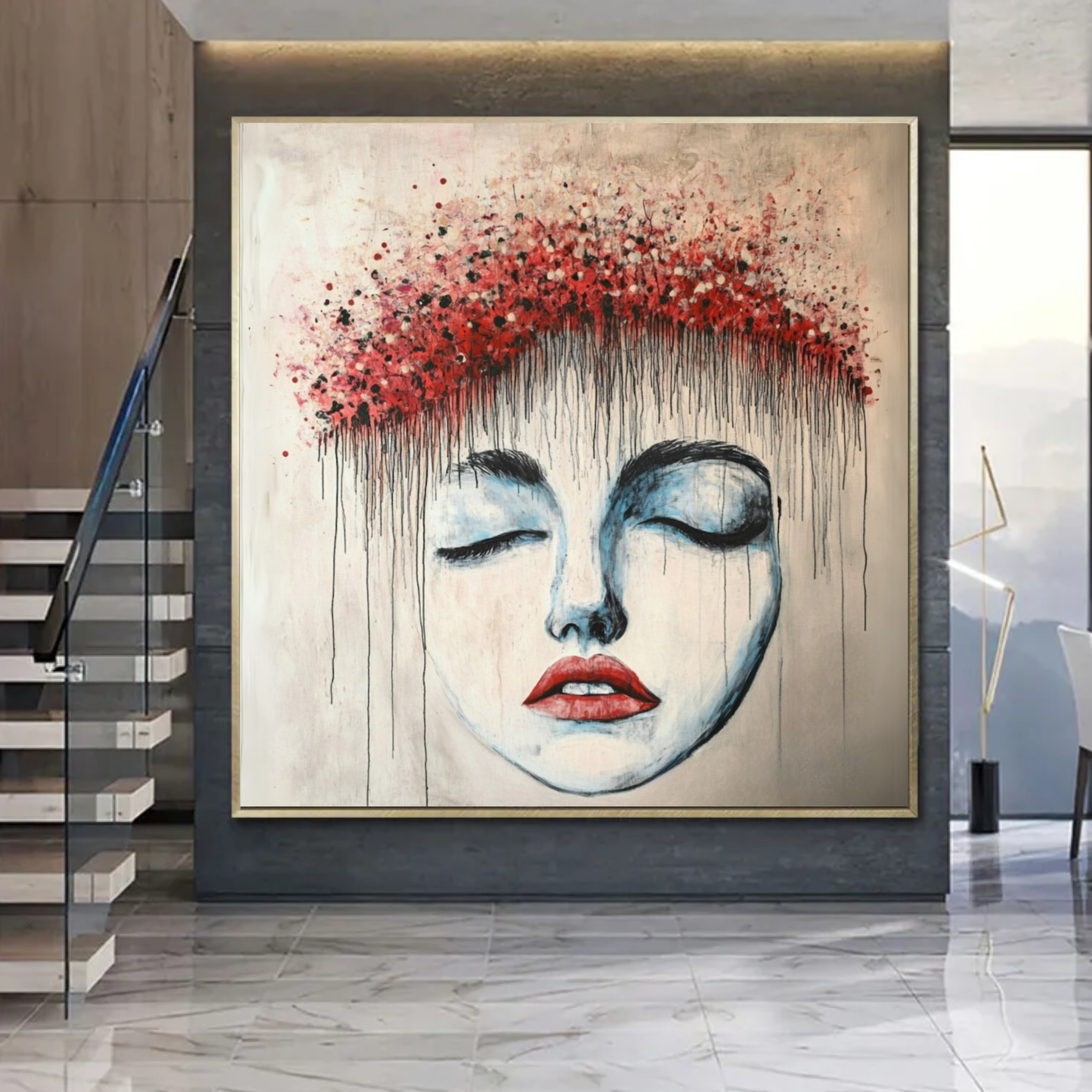 Oil Painting : "Dream in Red" - Chiara Rossetti