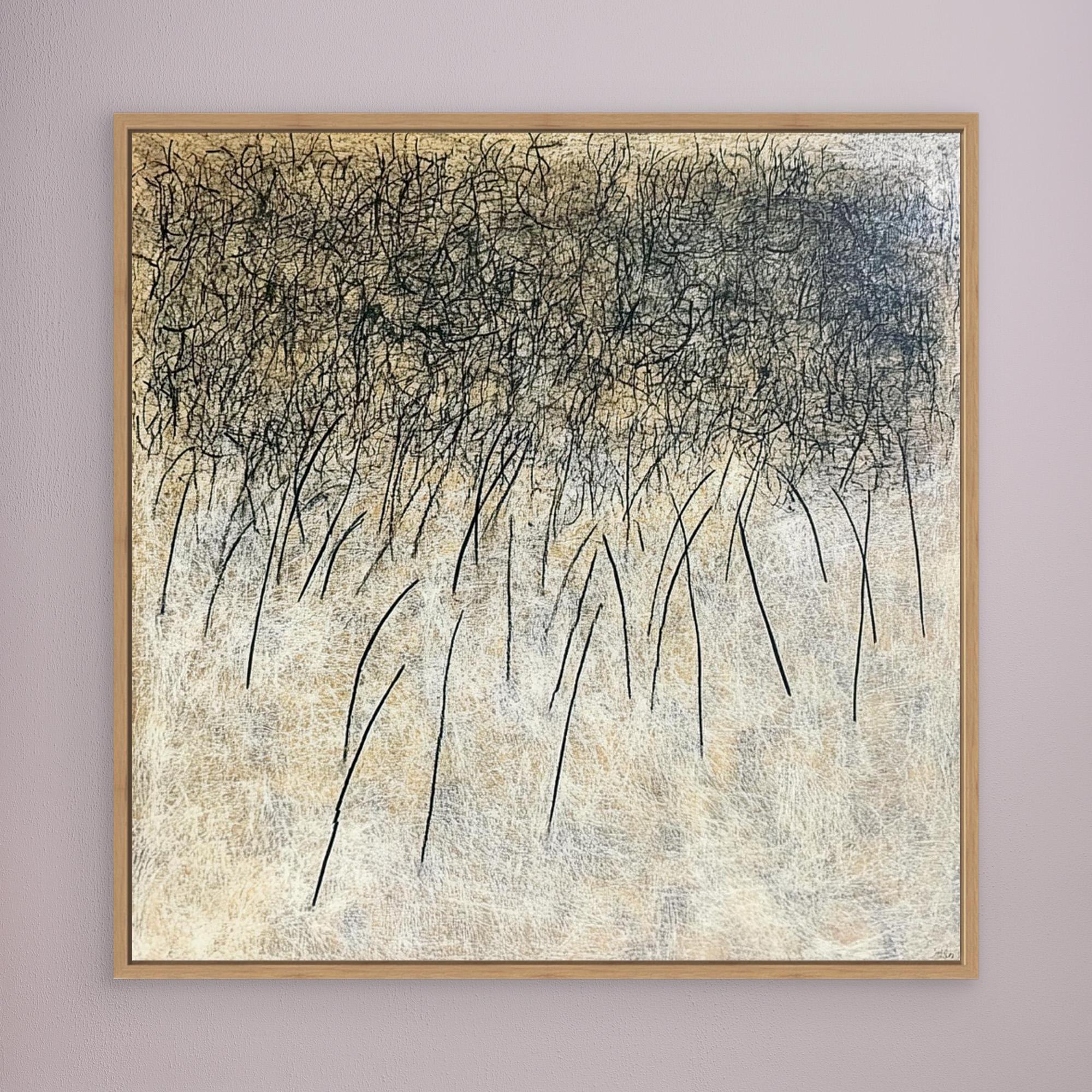 Canvas Print: Whispering Fields - Minimalist Abstract Line Art