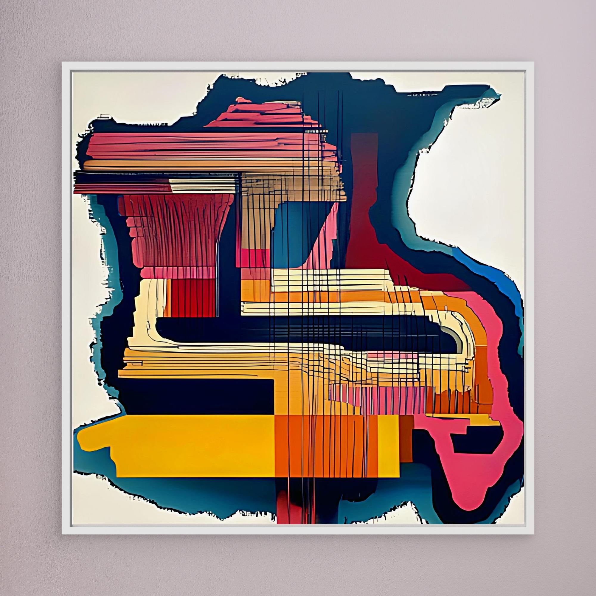 Canvas Print: Vivid Flow - Abstract Geometric Wall Art