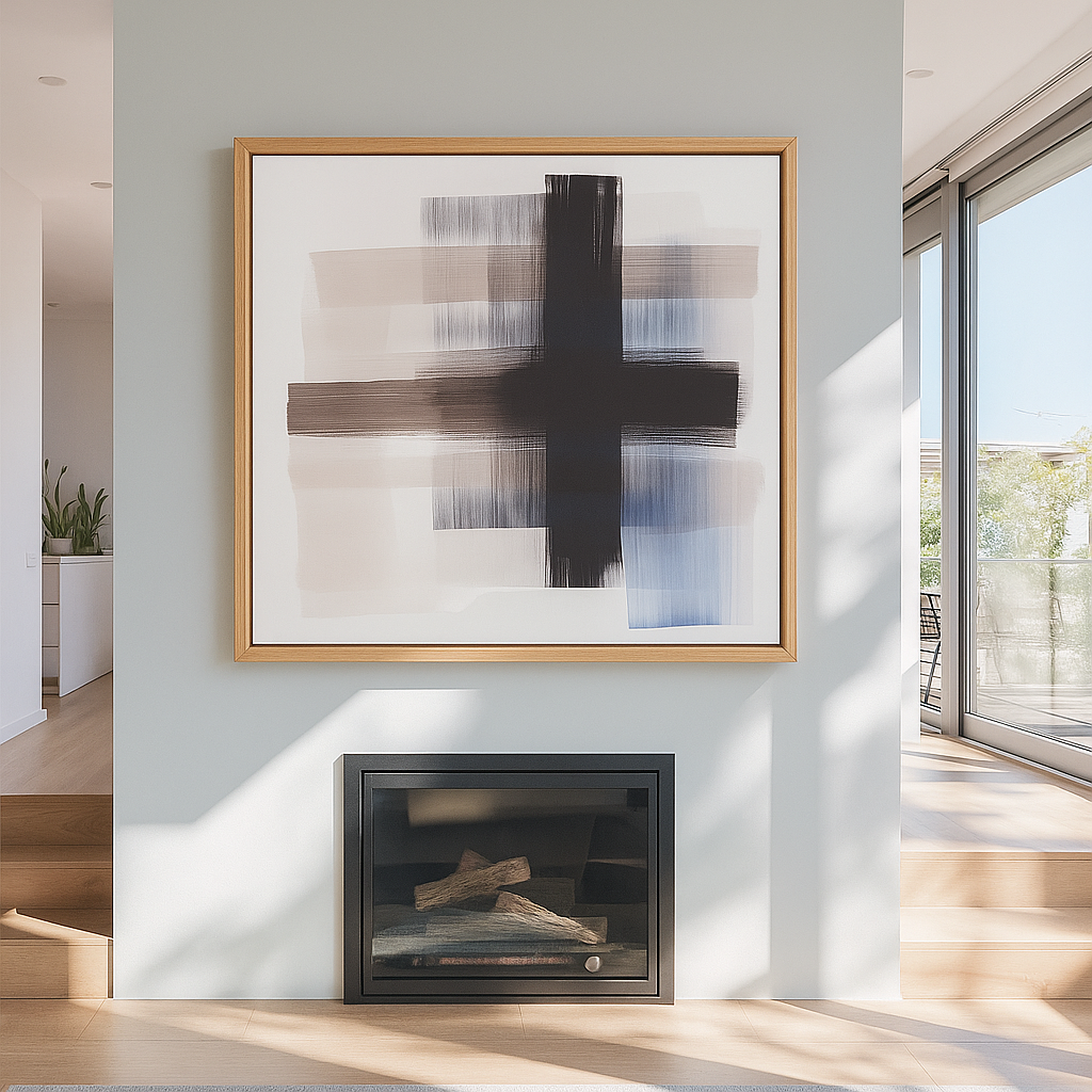 Canvas Print: "Monochrome Motion" - Abstract Minimalist Art - Chiara Rossetti