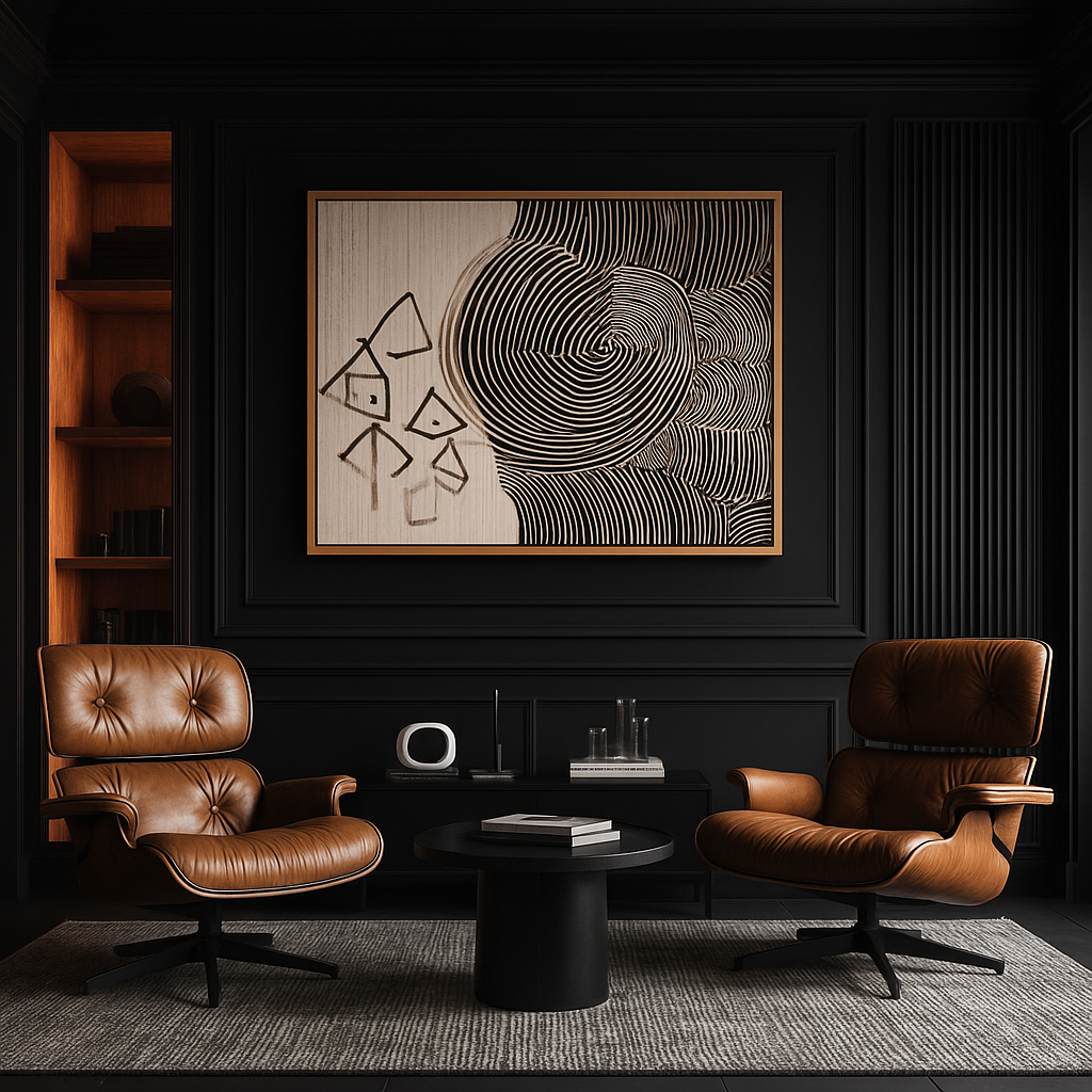 Canvas Print : Abstract Confluence - Modern Ripple Effect Canvas Art - Chiara Rossetti
