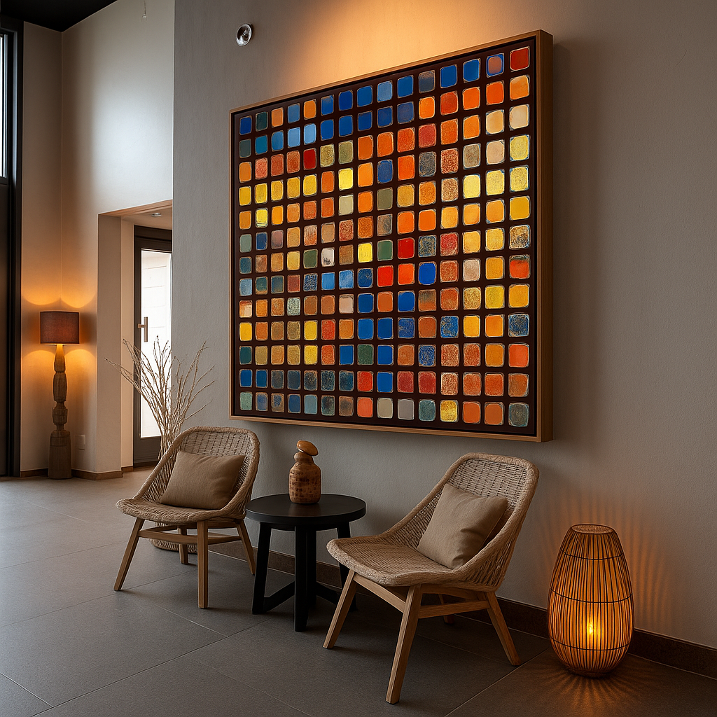 Canvas Print : Color Mosaic - Abstract Multicolor Grid Art - Chiara Rossetti
