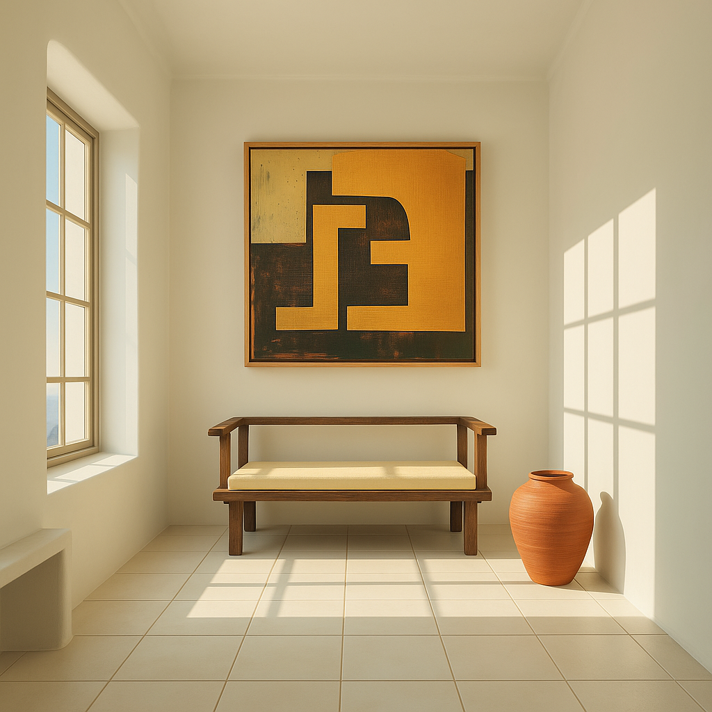 Canvas Print : Radiant Geometry - Modern Abstract Wall Art Canvas - Chiara Rossetti