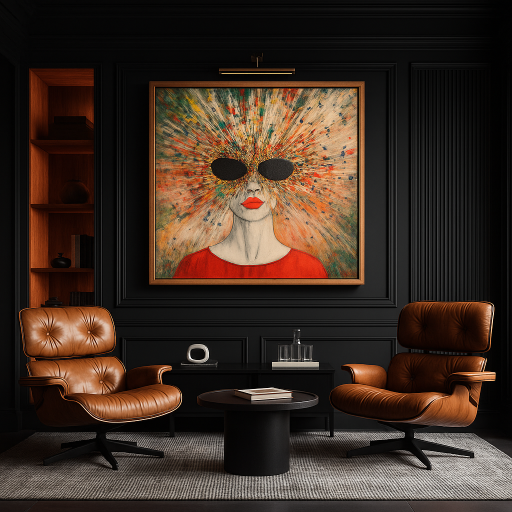 Canvas Print : Vivid Vision - Abstract Portrait Canvas Art | Modern Wall Decor - Chiara Rossetti