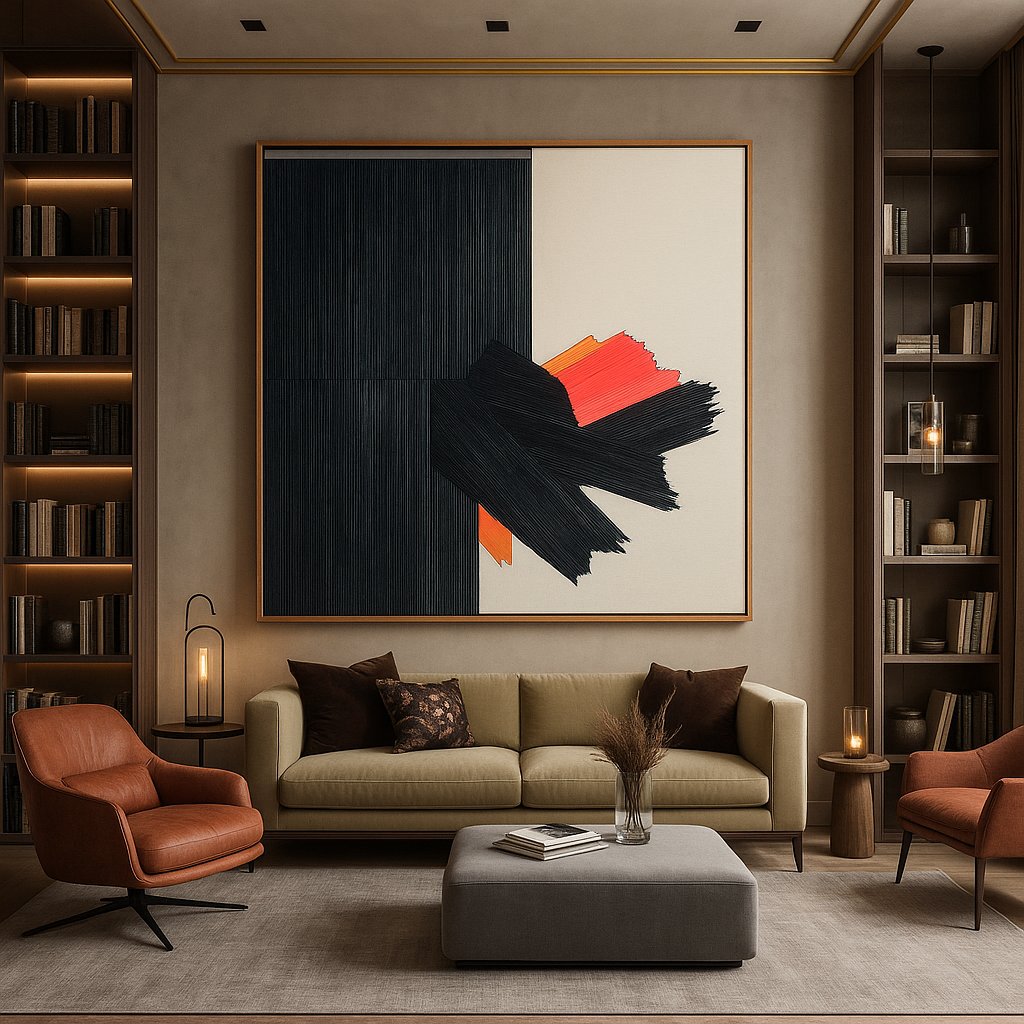 Canvas Print: Eruption of Contrast - Modern Abstract Art - Chiara Rossetti