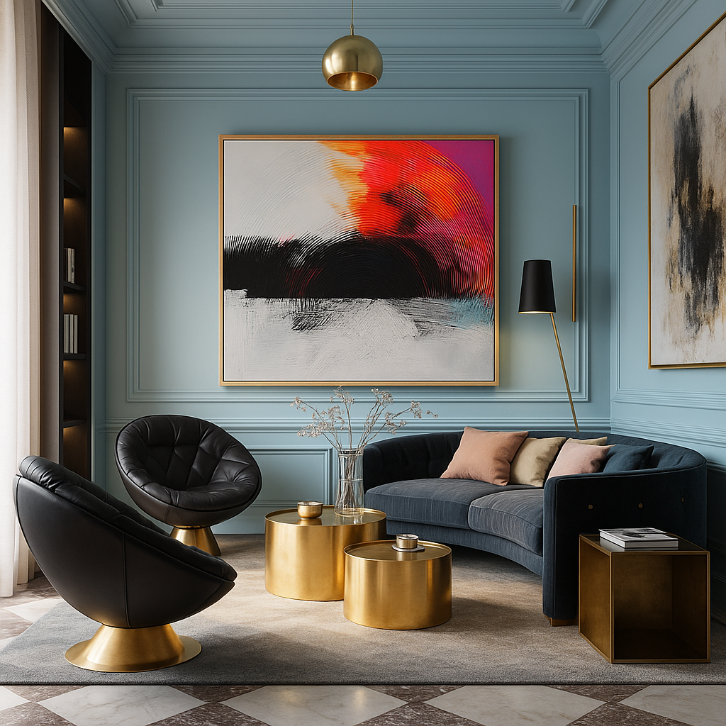 Canvas Print: Radiant Echo - Vibrant Canvas Wall Art - Chiara Rossetti