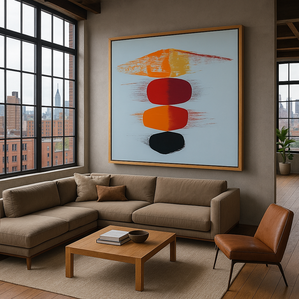 Canvas Print: Abstract Balance Flow – Minimalist Modern Art Print - Chiara Rossetti