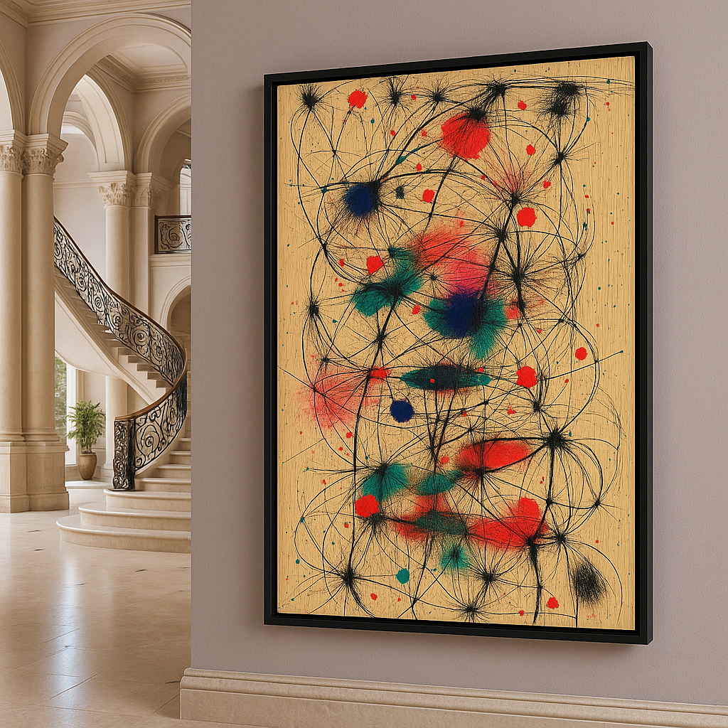 Canvas Print: Cosmic Chaos – Abstract Line Art Print - Chiara Rossetti
