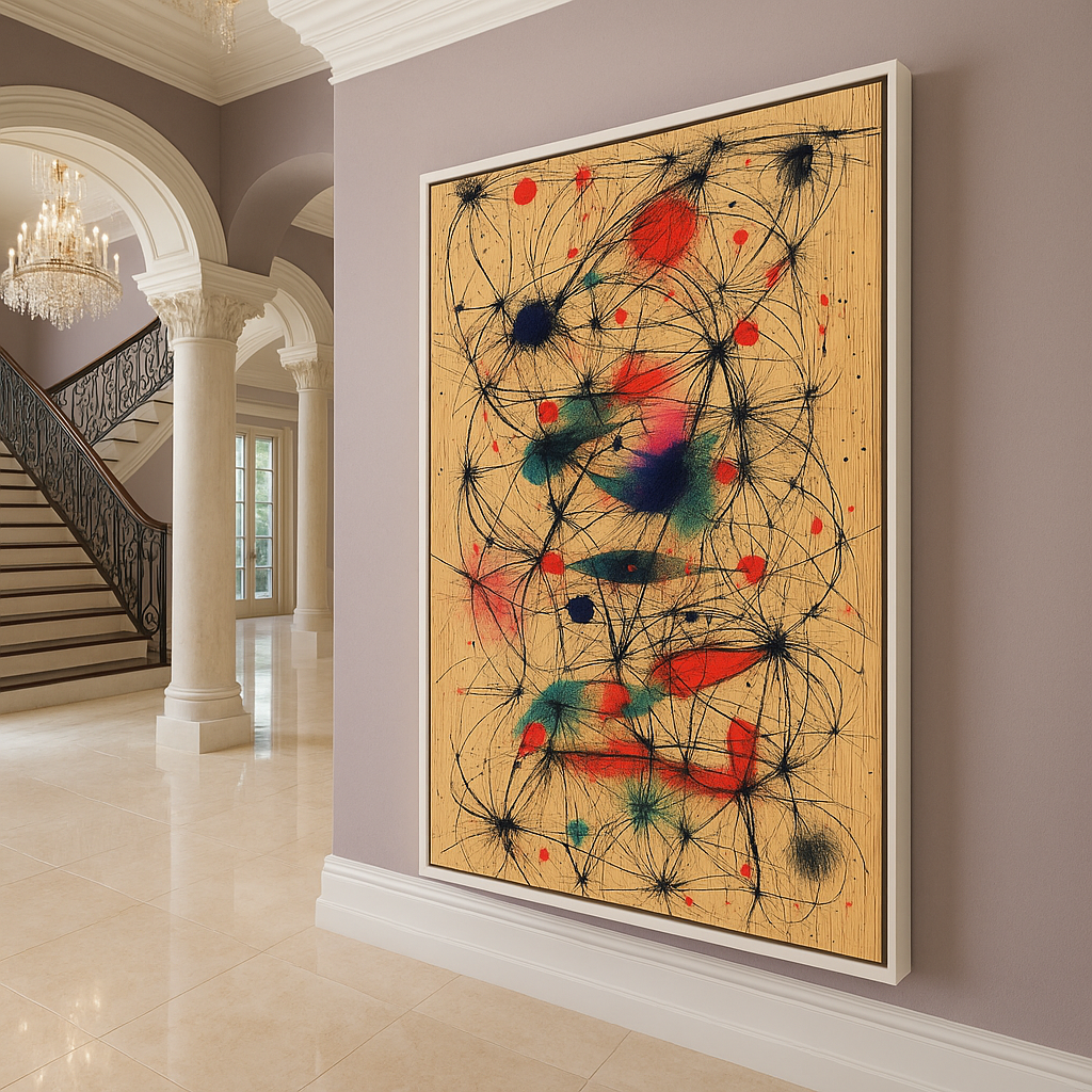 Canvas Print: Cosmic Chaos – Abstract Line Art Print - Chiara Rossetti