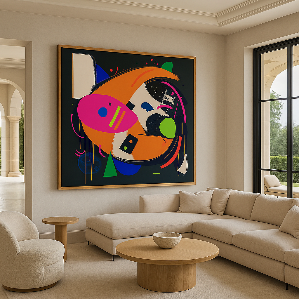 Canvas Print: "Neon Chaos" - Large Canvas Prints Wall Art - Chiara Rossetti
