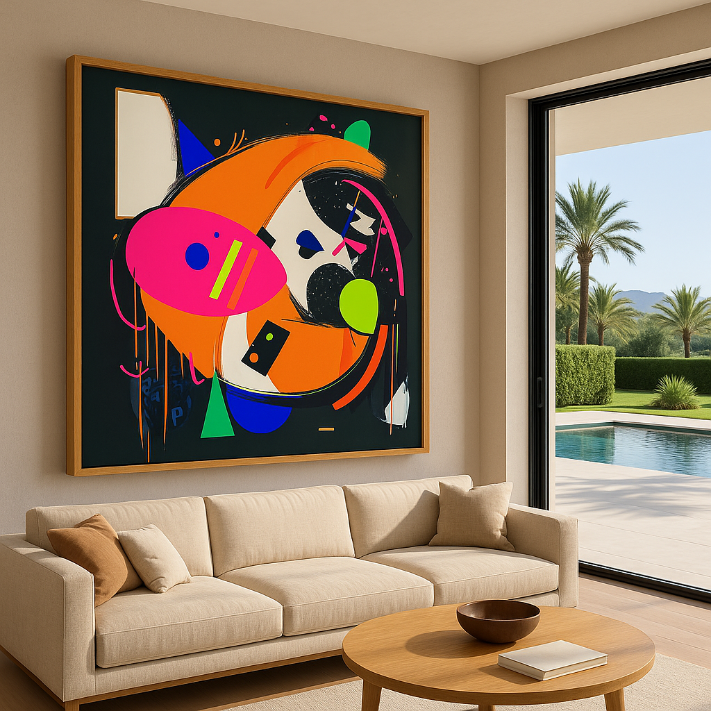Canvas Print: "Neon Chaos" - Large Canvas Prints Wall Art - Chiara Rossetti