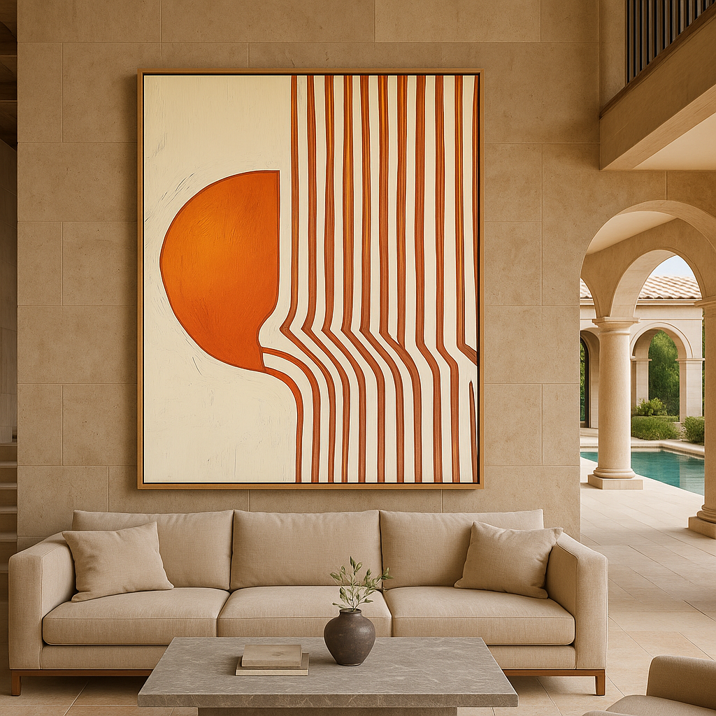 Canvas Print: "Modern Flow" – Minimalist Geometric Abstract Art - Chiara Rossetti