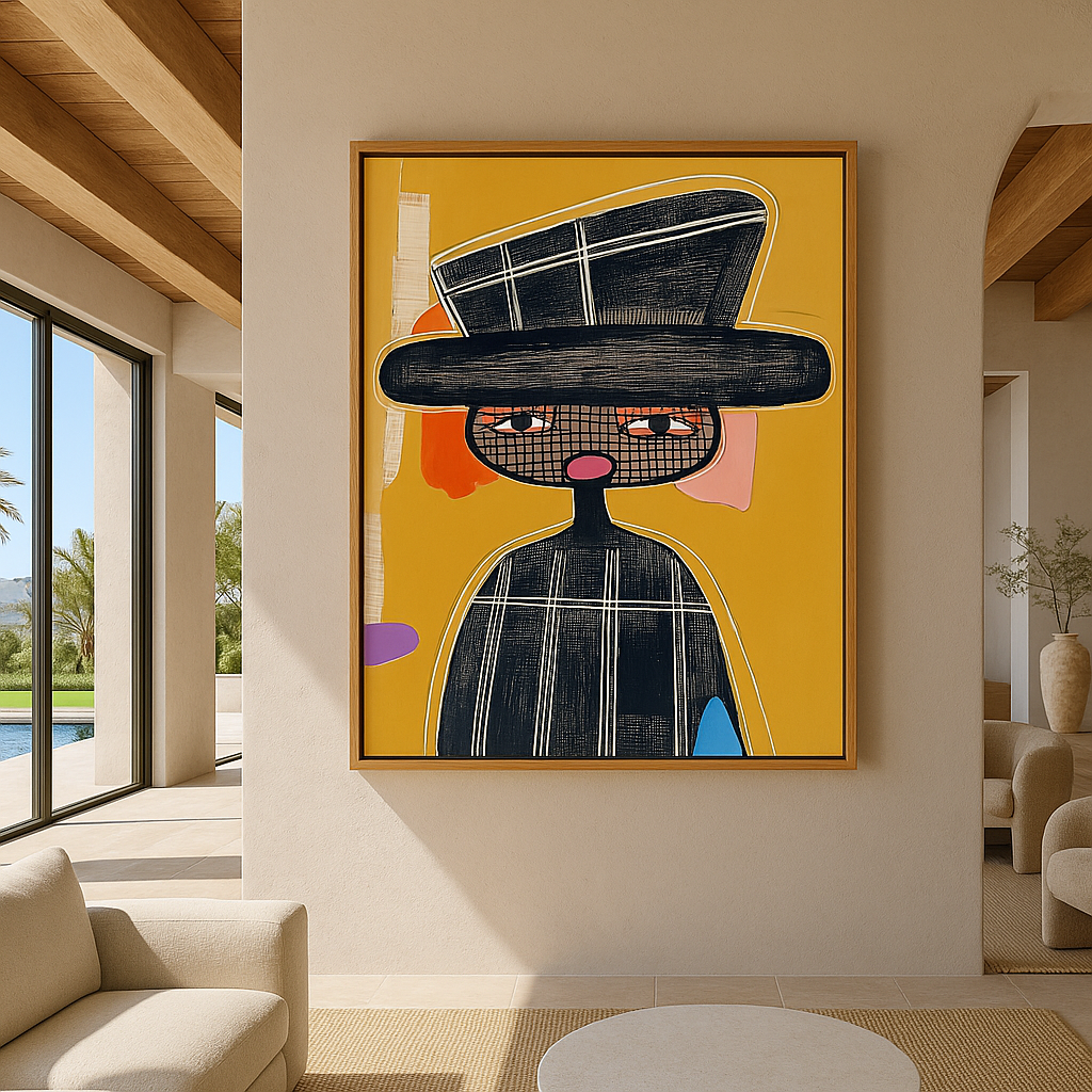 Canvas Print: "Abstract Noir" – Modern Expressionist Portrait - Chiara Rossetti