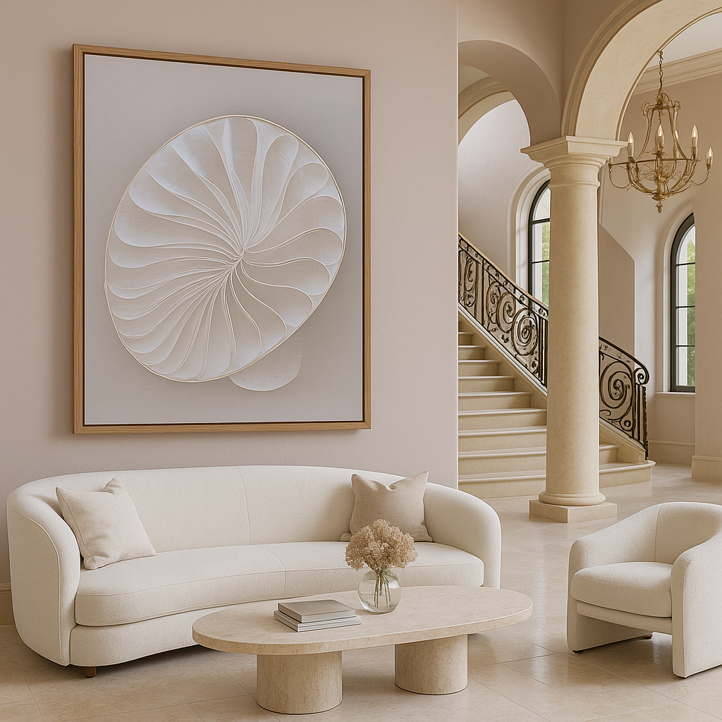 Canvas Print: "Serene Spiral" – Elegant Minimalist Wall Art - Chiara Rossetti