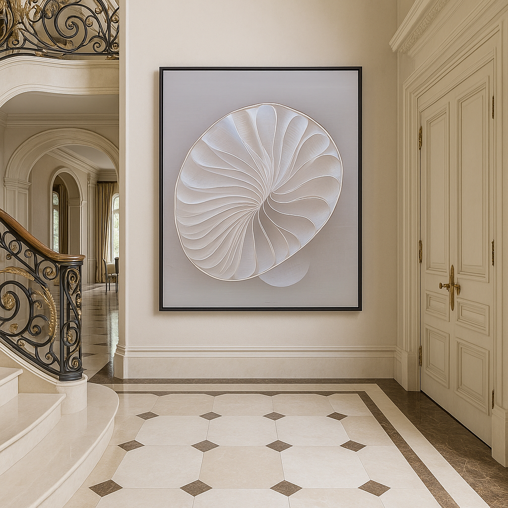 Canvas Print: "Serene Spiral" – Elegant Minimalist Wall Art - Chiara Rossetti
