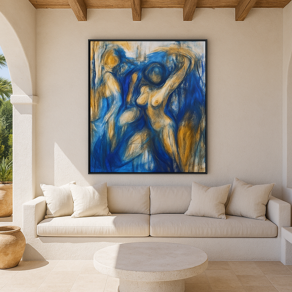 Canvas Print: "Ethereal Dance" - Abstract Figurative Wall Art - Chiara Rossetti