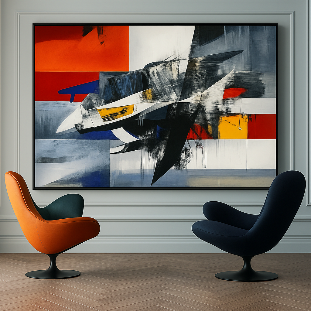Canvas Print: "Dynamic Fusion" - Bold Abstract Wall Art - Chiara Rossetti