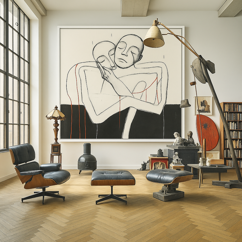 Canvas Print: "Embrace the Void" - Minimalist Figurative Wall Art - Chiara Rossetti