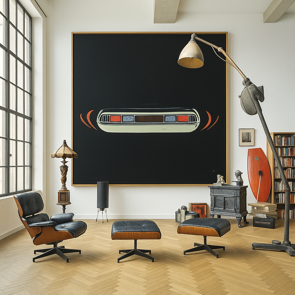 Canvas Print : Retro Car Tail Light - Vintage Car Wall Art - Chiara Rossetti