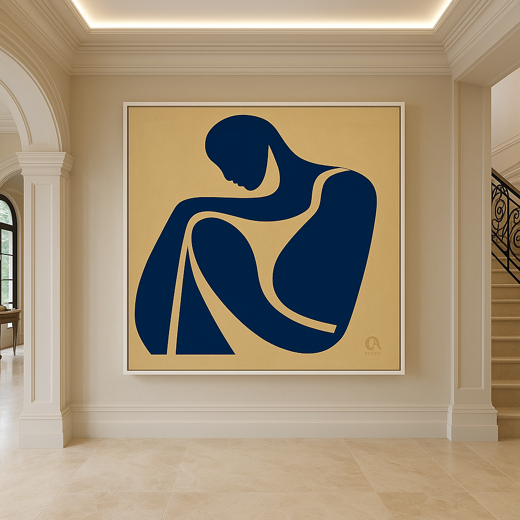 Canvas Print: Blue Human - Abstract Modern Wall Decor