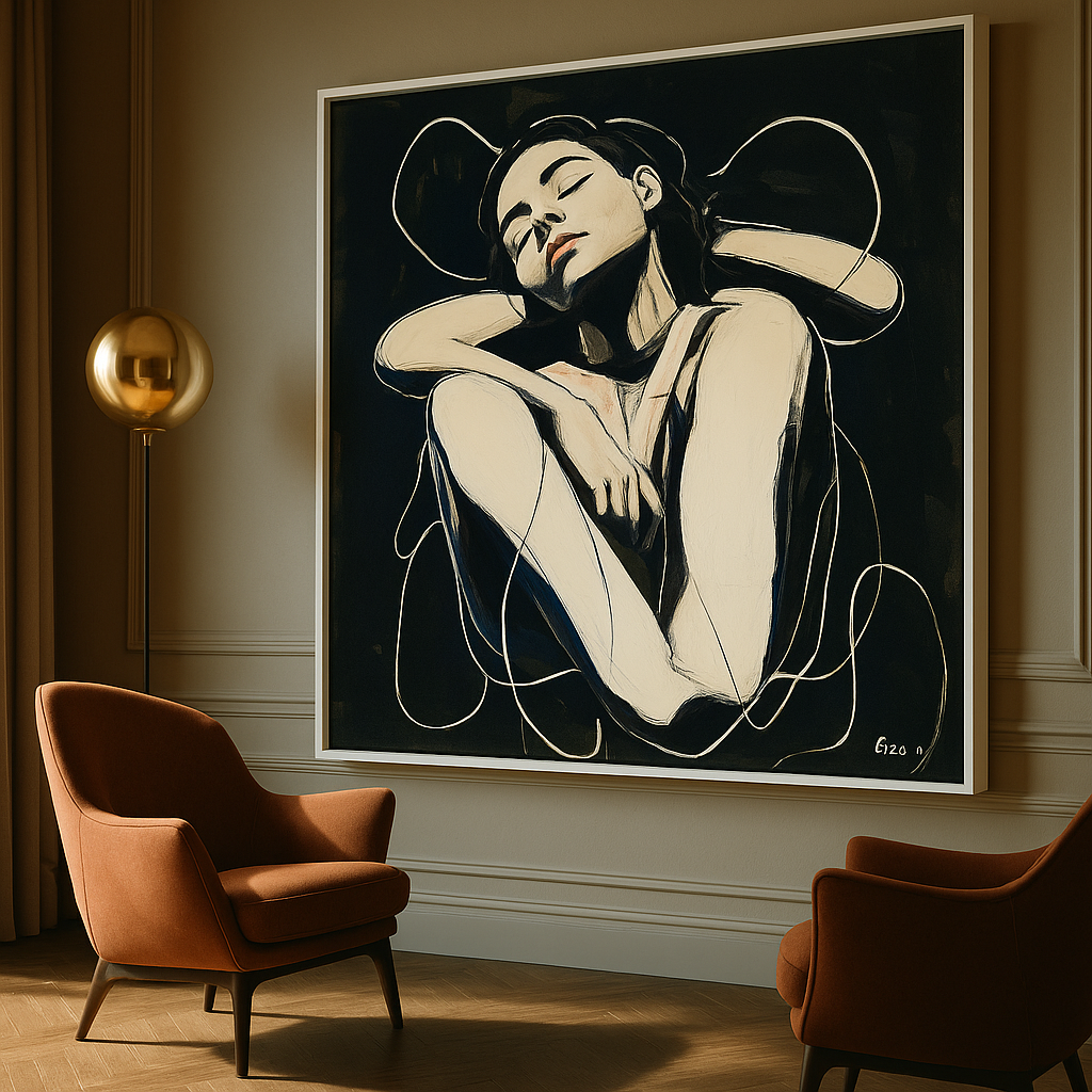 Female figure art print&nbsp;