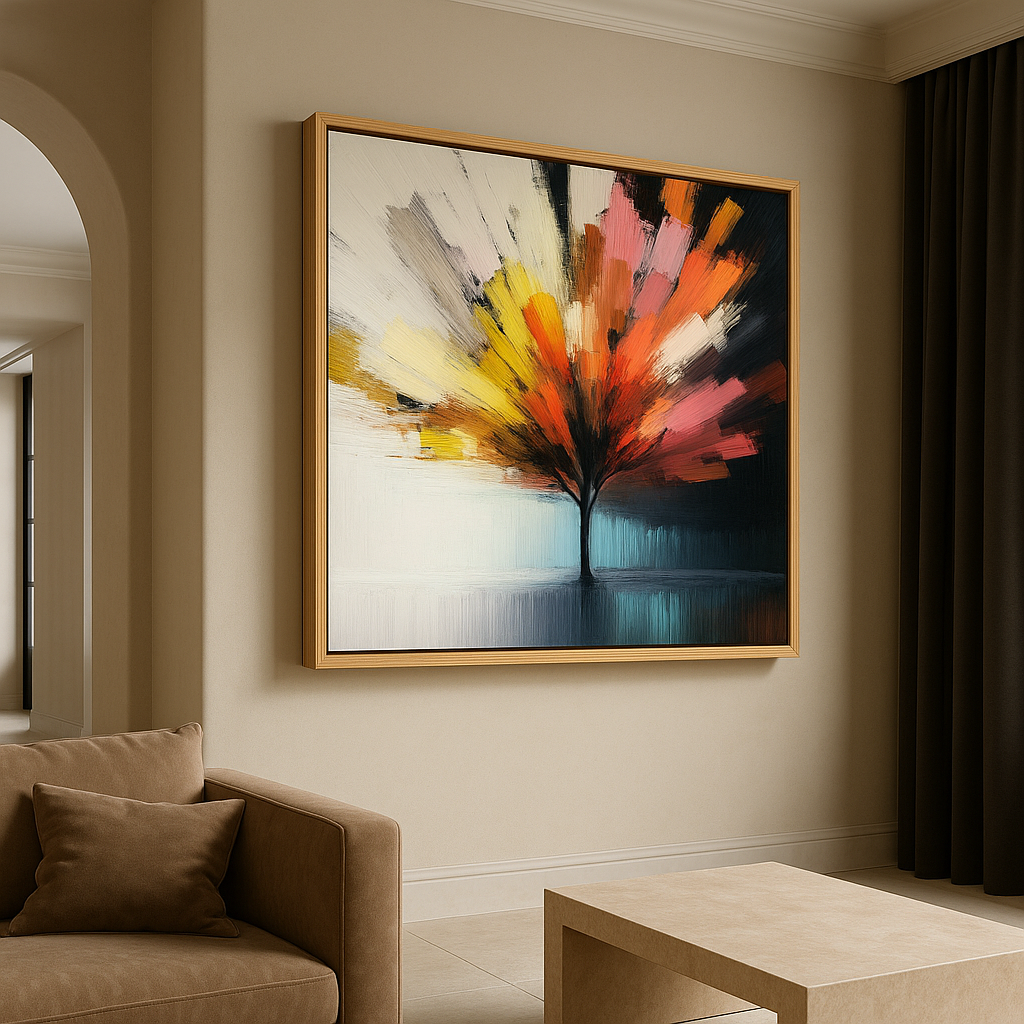 Tree painting on wall&nbsp;