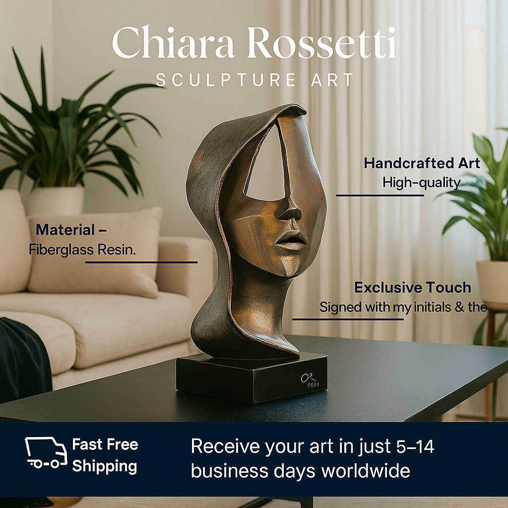 handmade abstract face sculpture