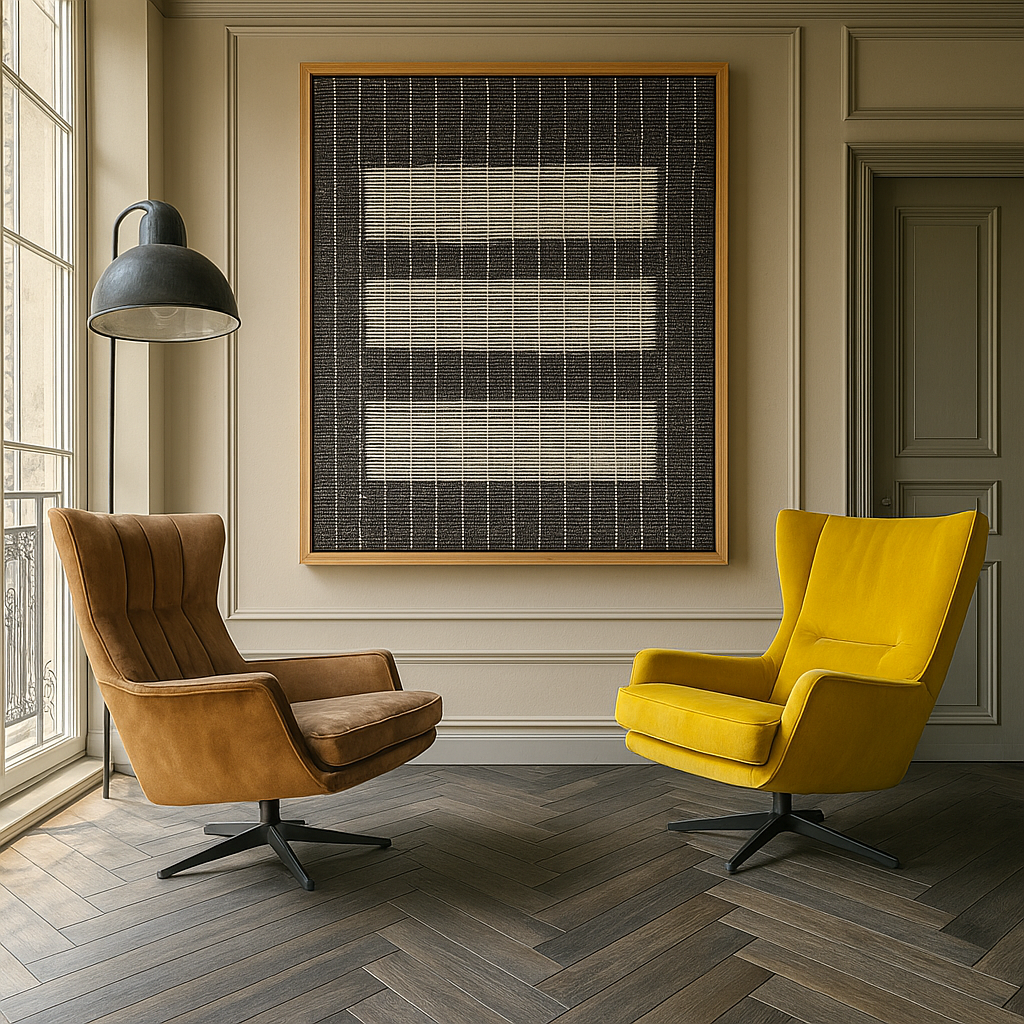 Pattern Theory – Contemporary Fiber Art Canvas - Modern Geometric Weaving