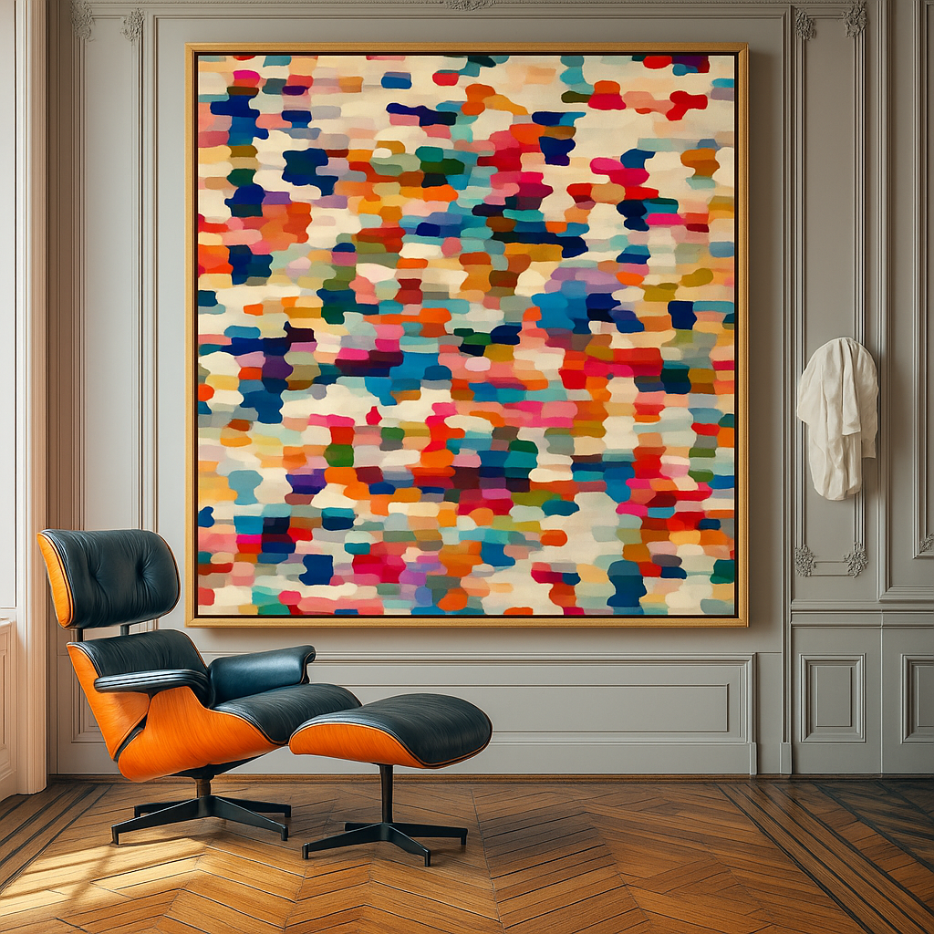Canvas Print : Pixel Paradise - Colorful Abstract Mosaic Canvas Print Wall Art