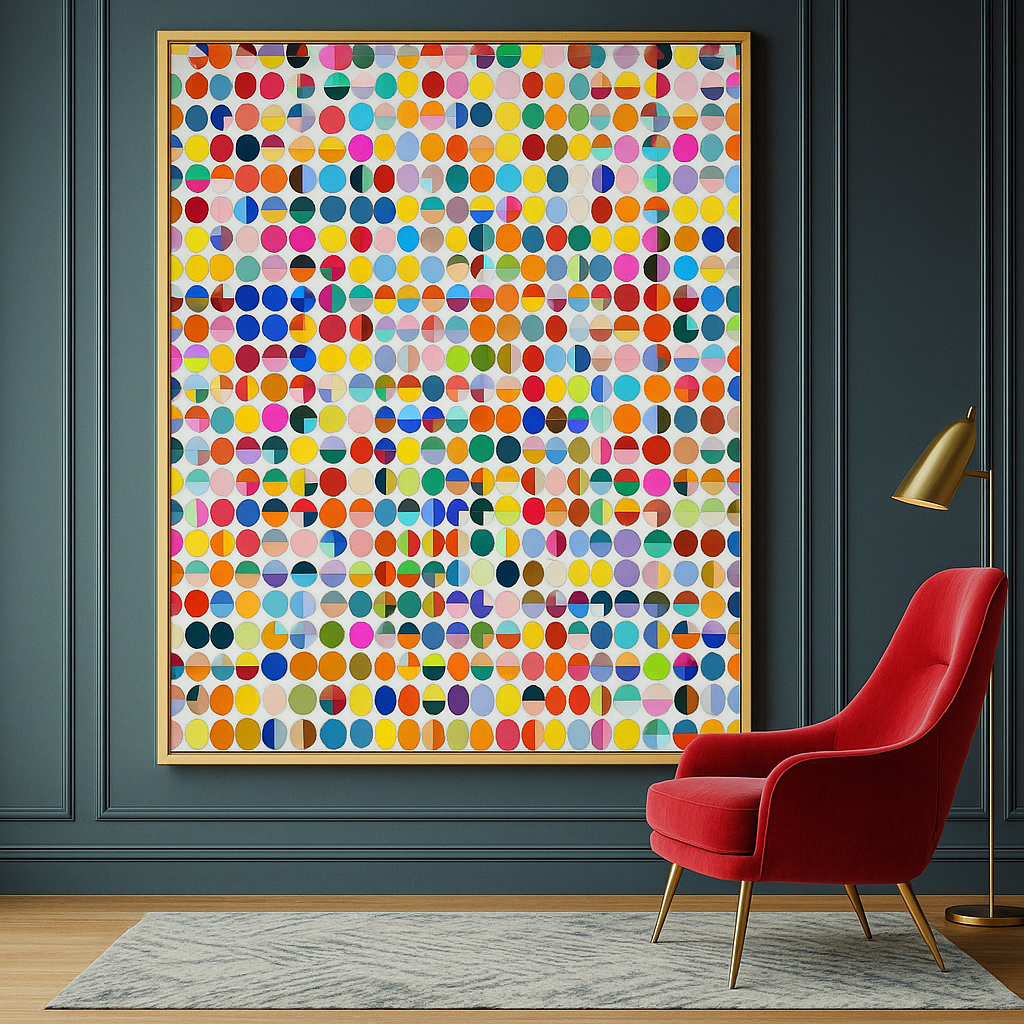 Canvas Print : Chromatic Circles - Modern Geometric Canvas Print Art