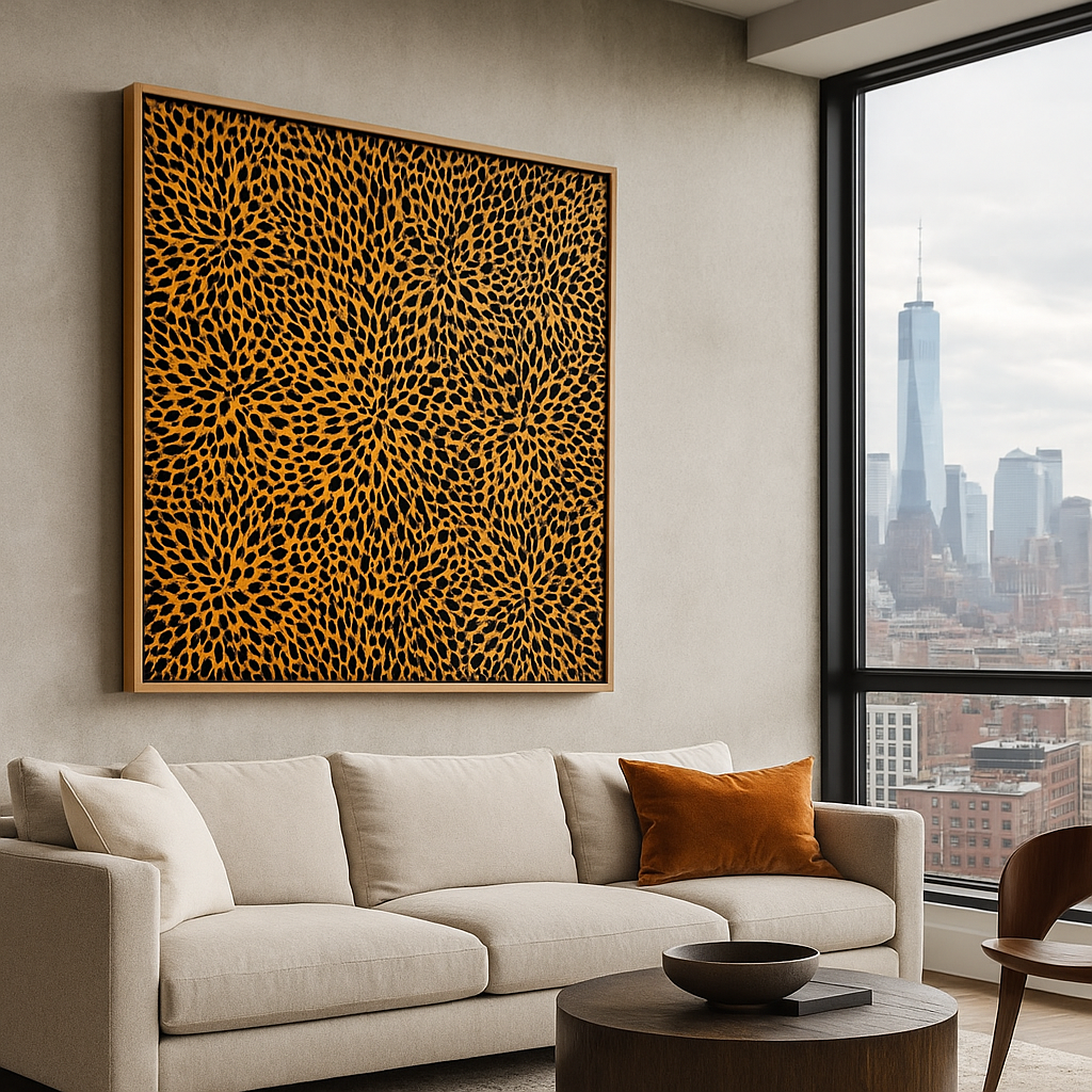 Modern abstract canvas print for living room
