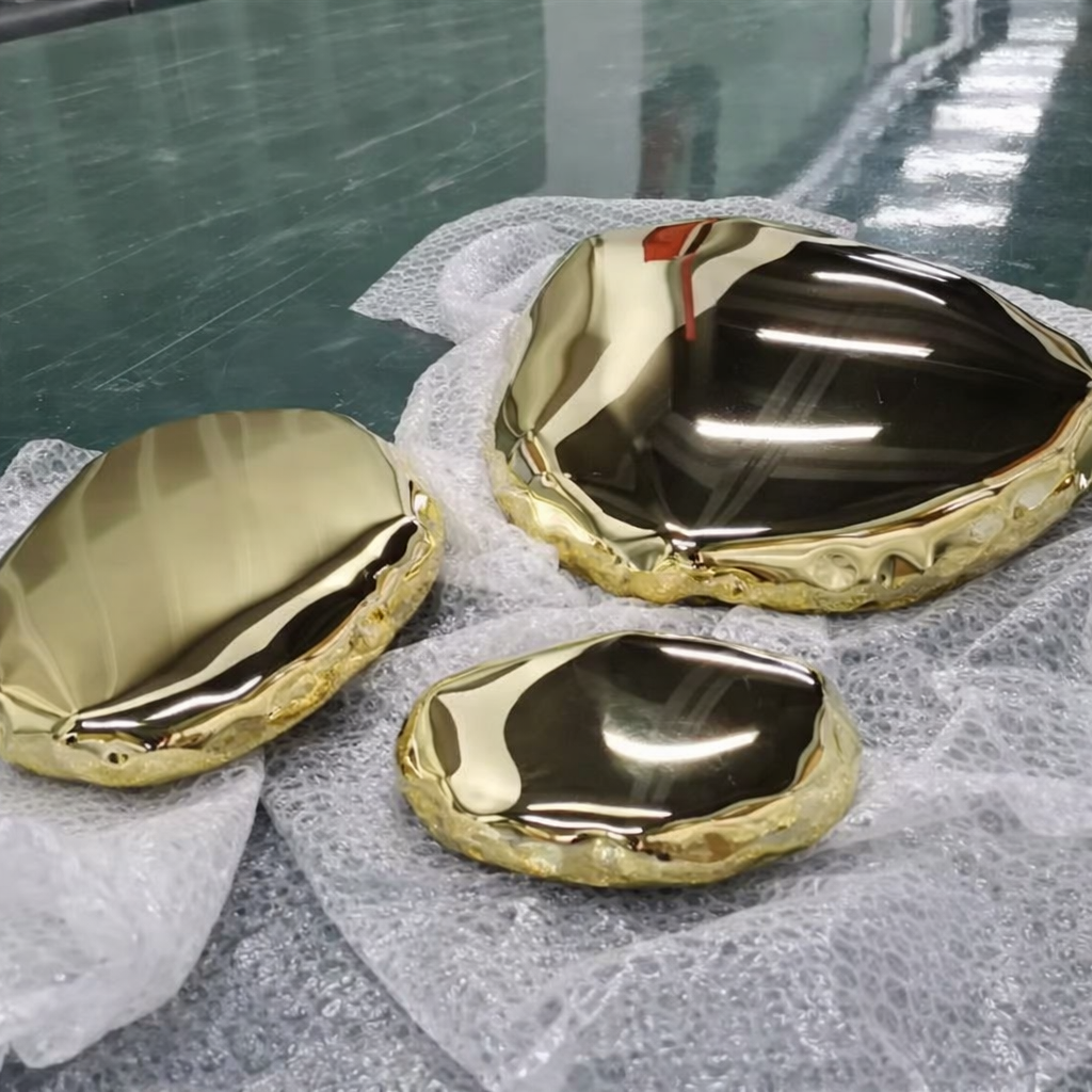 Modern 3D Metal Wall Art Sculpture in Stainless Steel